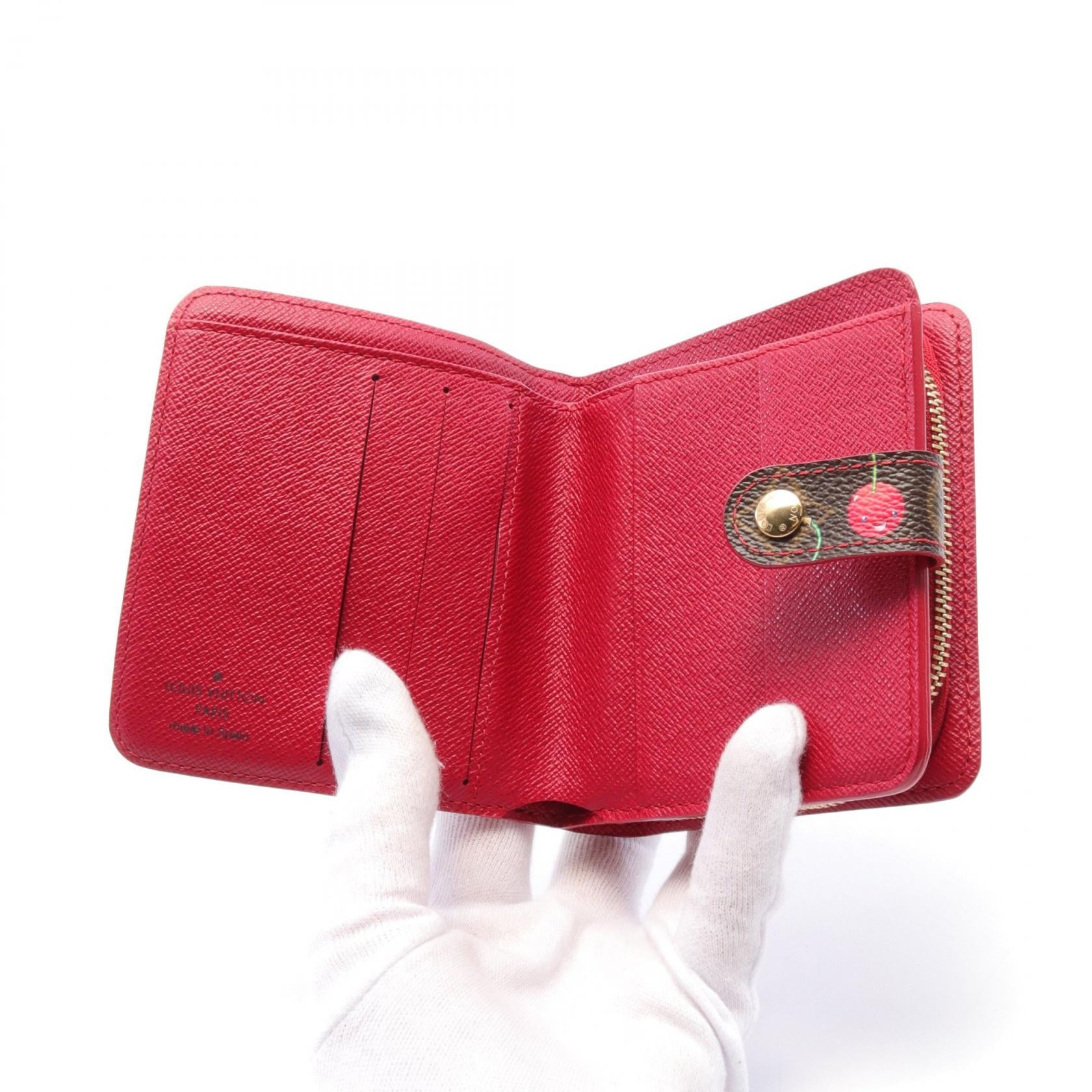 Louis Vuitton Monogram Cherry Compact Zip Wallet