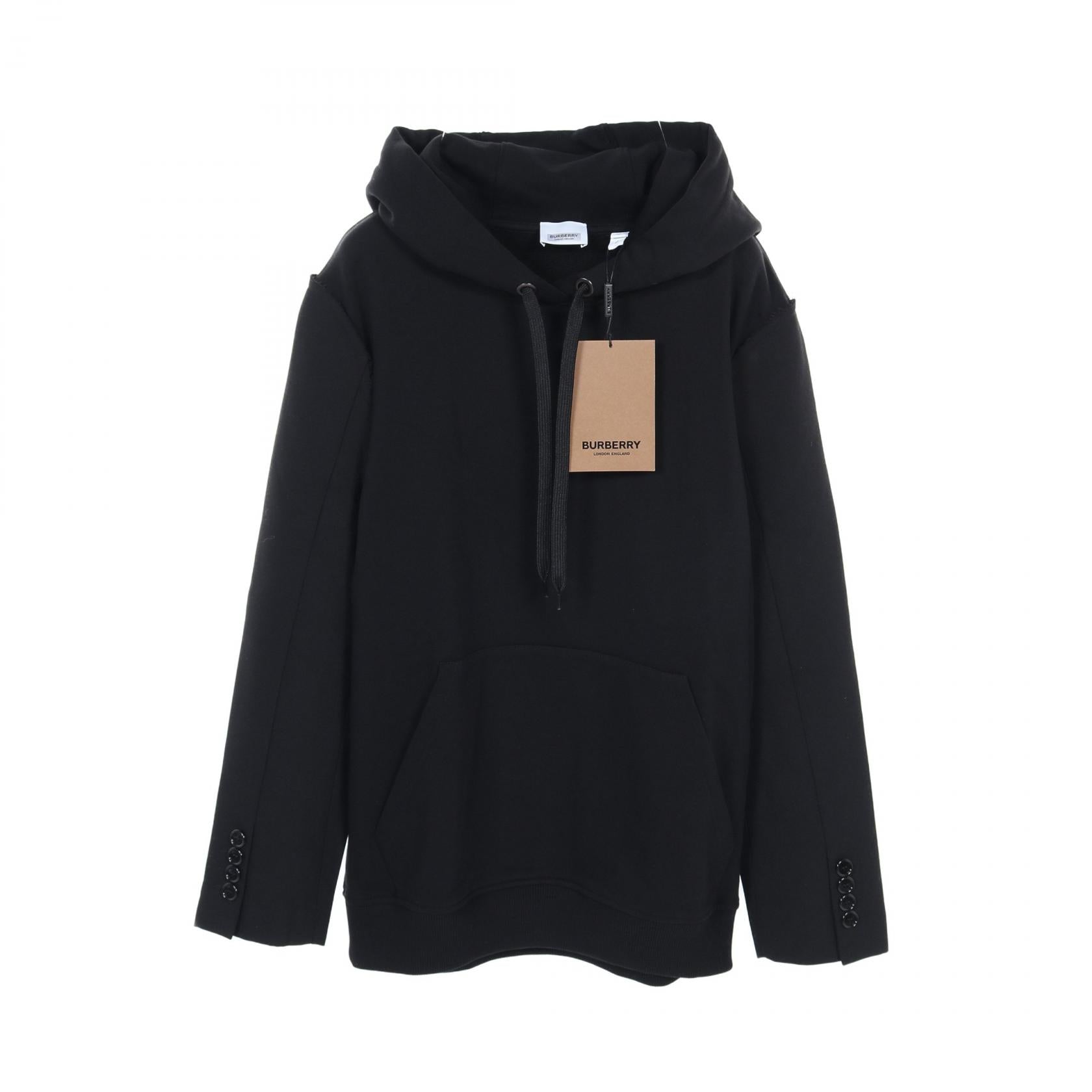 Burberry Cotton Hoodie Black 8040787