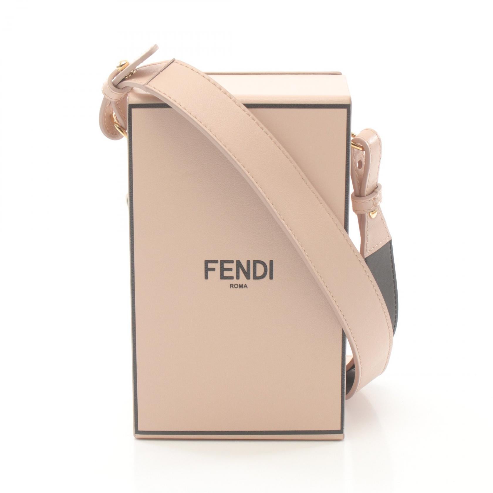 Fendi Leather Box Shoulder Bag 8BT339