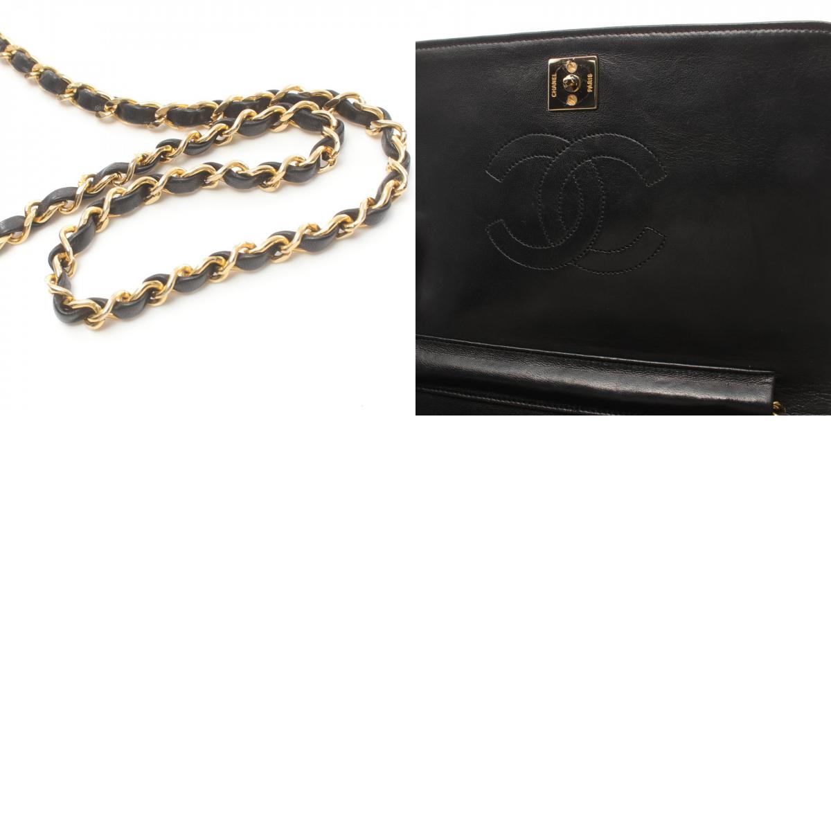 Chanel Matelasse Lambskin Shoulder Bag Black