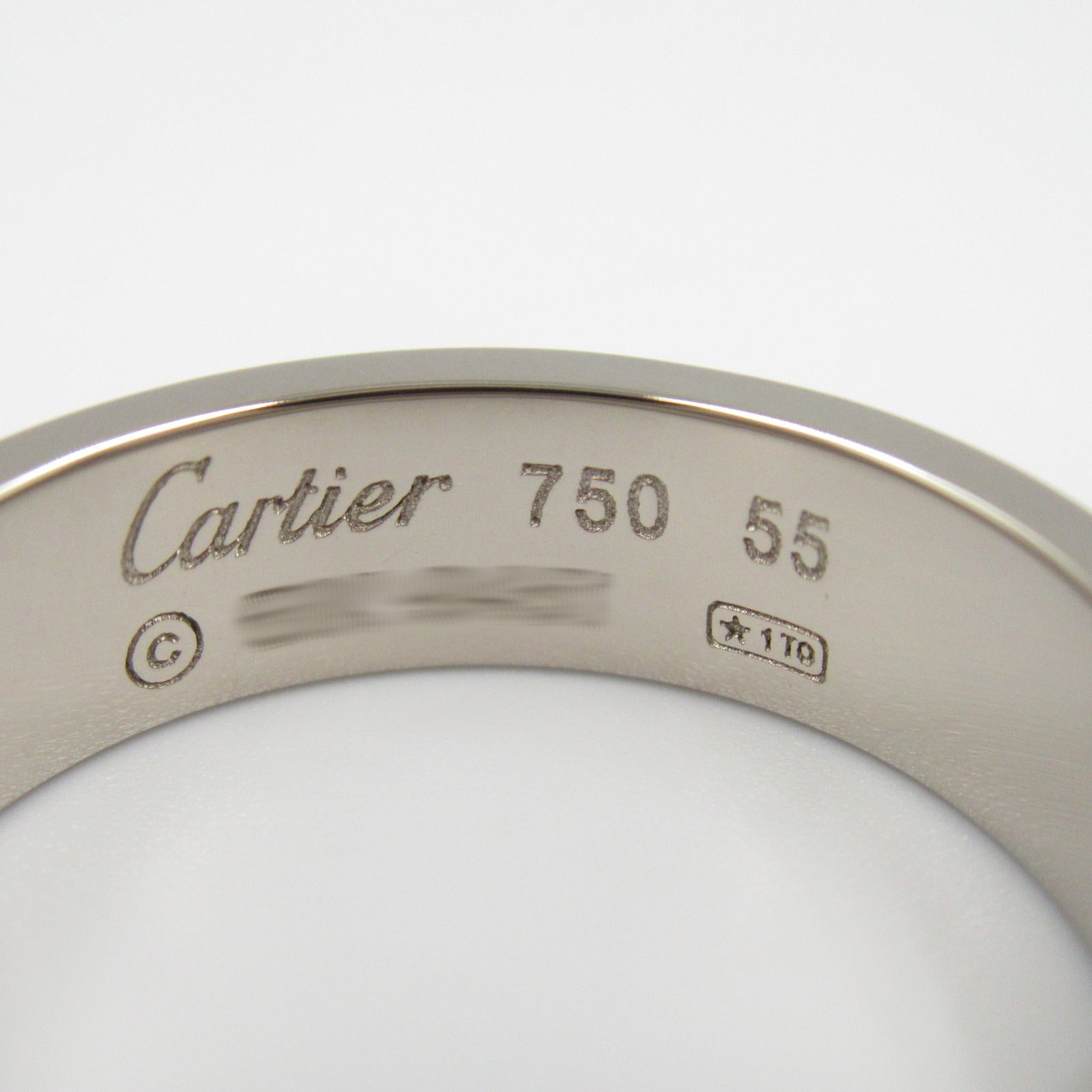 Cartier Love Ring K18WG White Gold B4022655