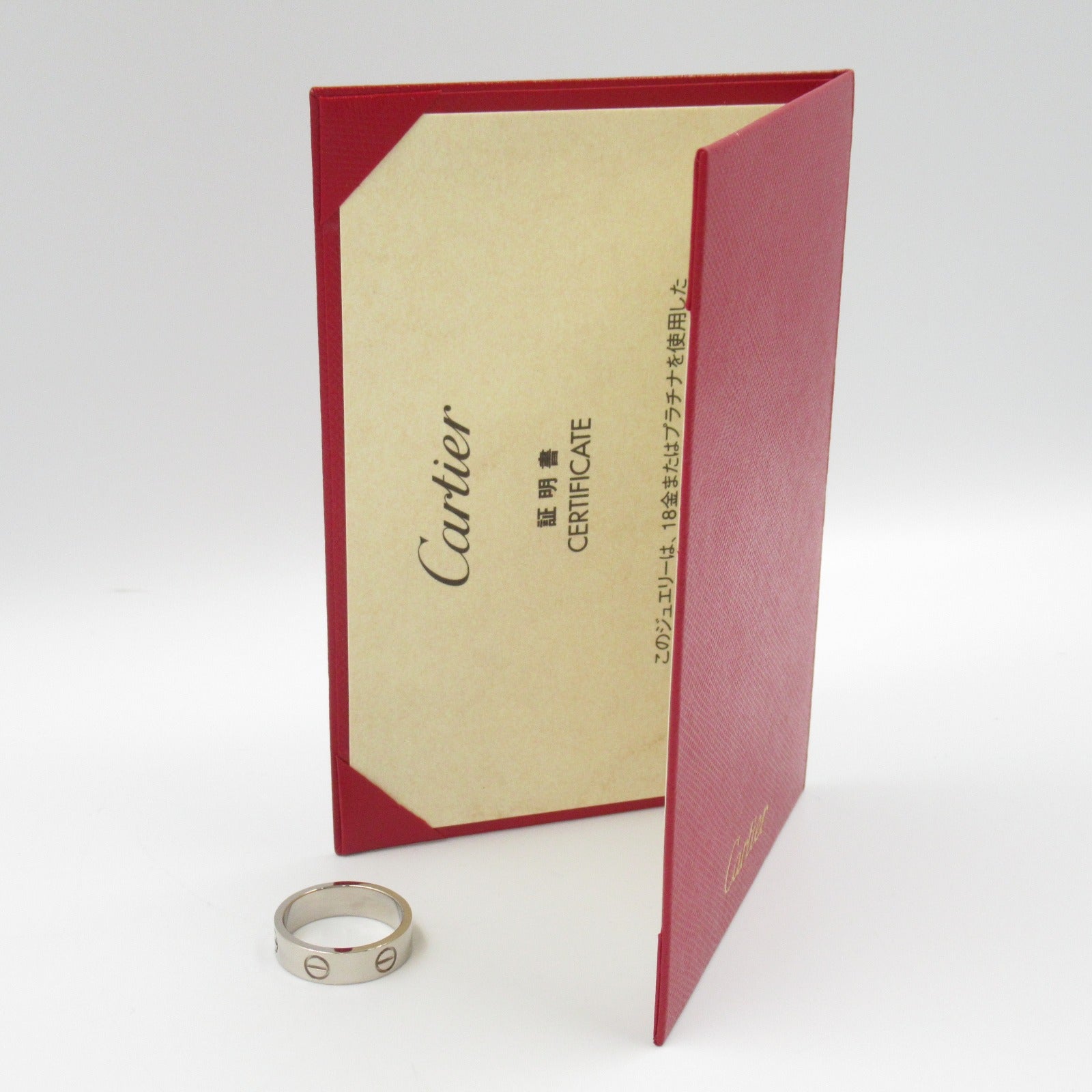 Cartier Love Ring K18WG White Gold B4022655