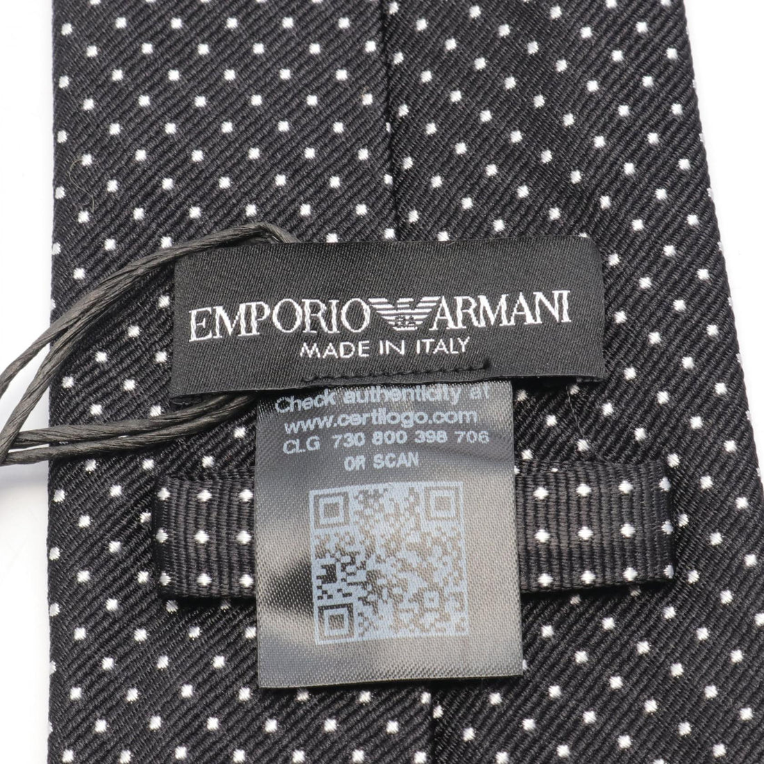 Emporio Armani Silk Tie Black/White