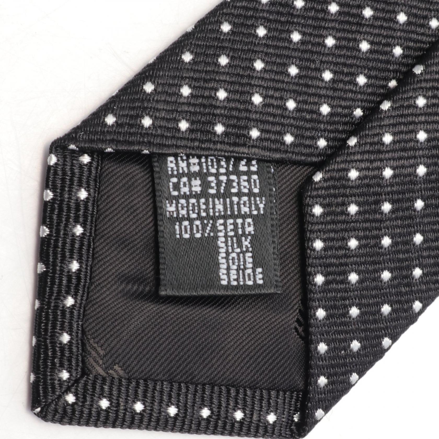 Emporio Armani Silk Tie Black/White