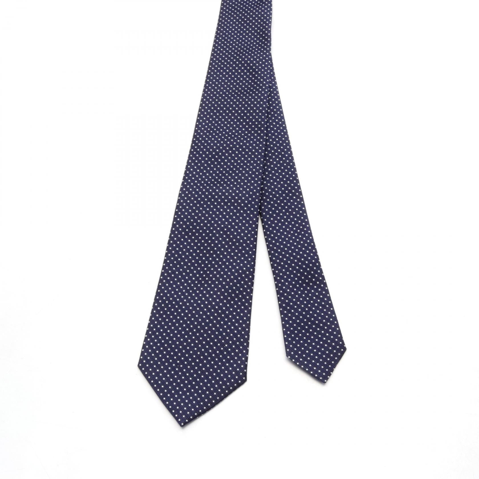 Emporio Armani Silk Tie Navy/White