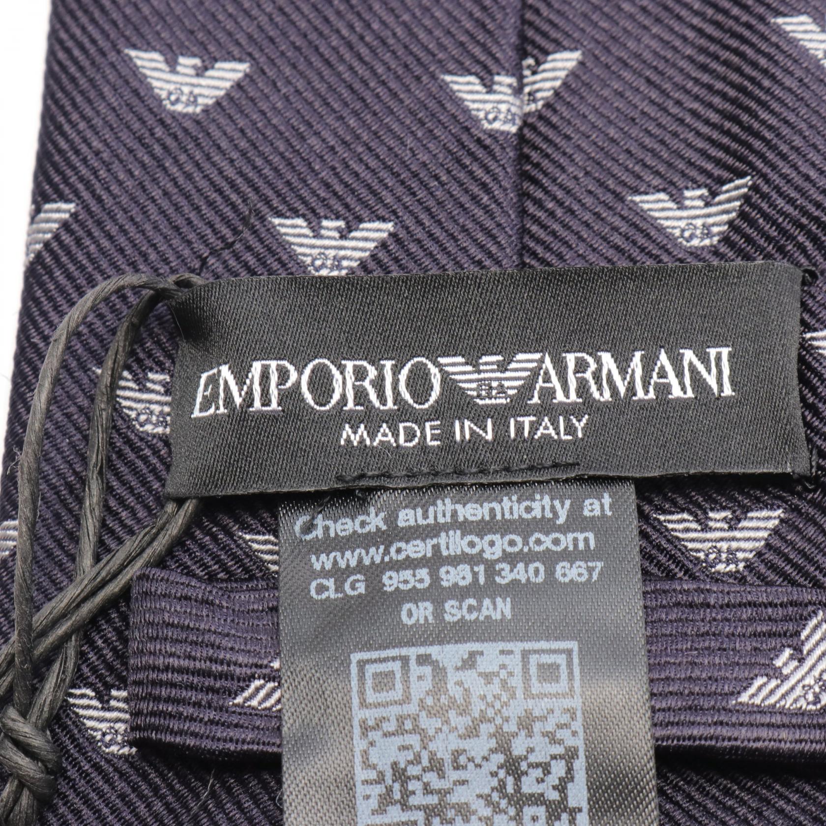 Emporio Armani Silk Tie Navy