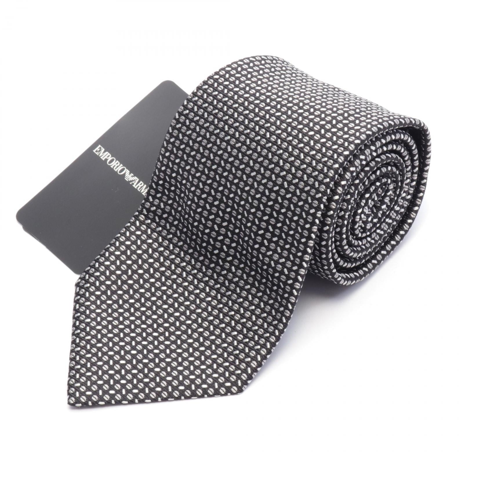 Emporio Armani Silk Tie Black/Gray