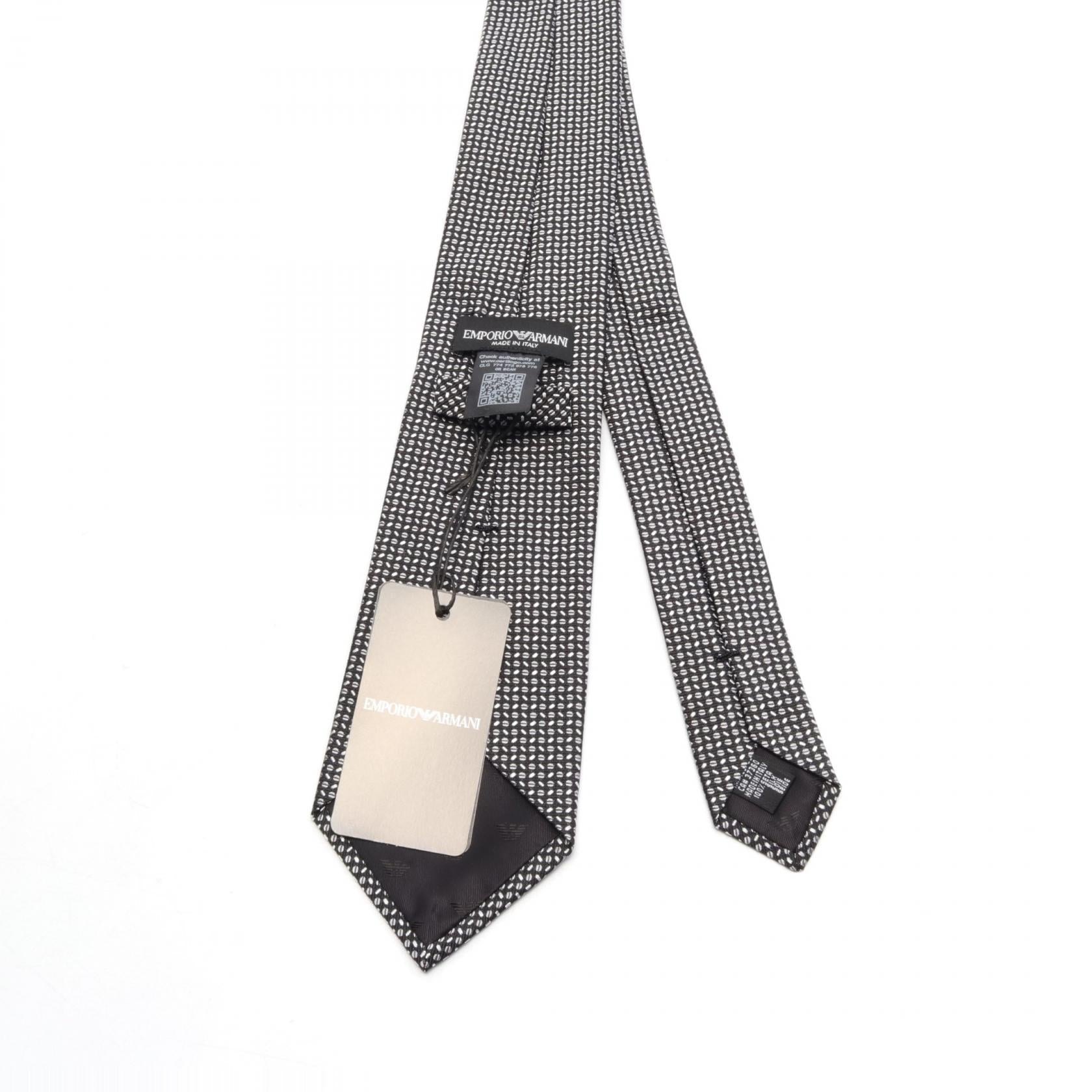 Emporio Armani Silk Tie Black/Gray