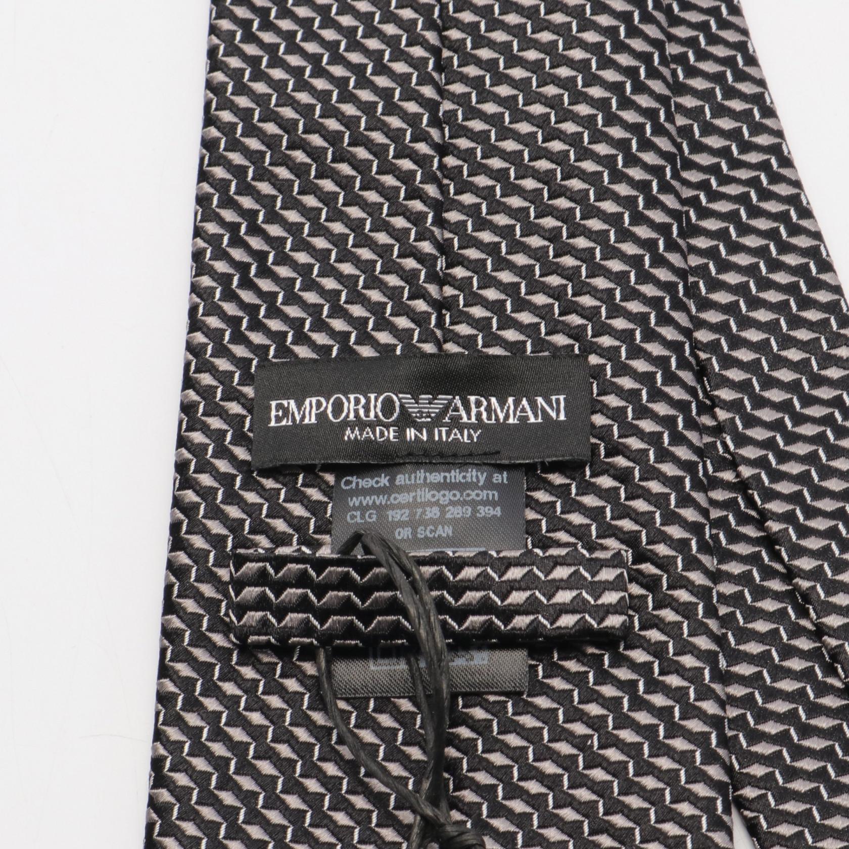 Emporio Armani Silk Tie Gray/Black