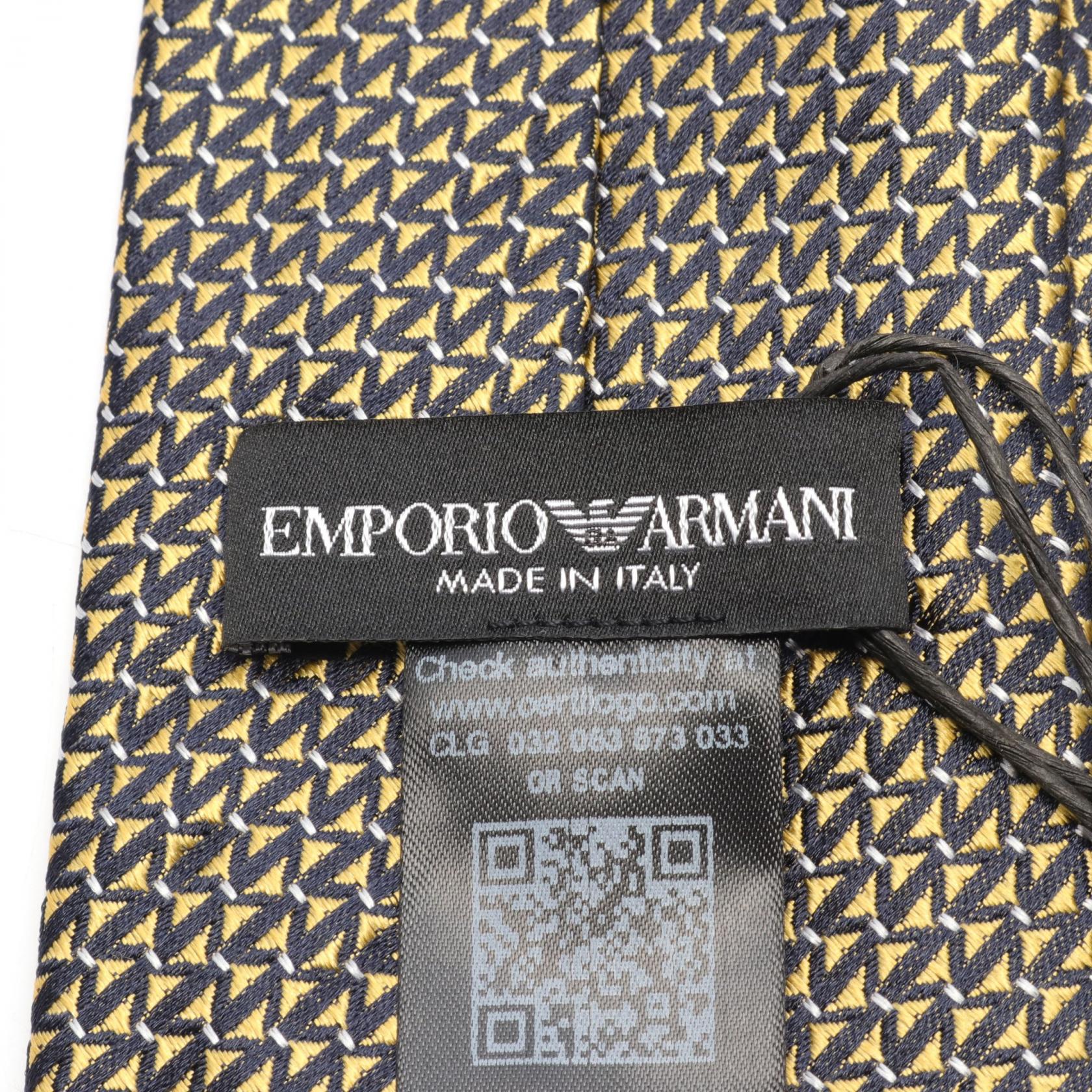 Emporio Armani Silk Tie Yellow/Black