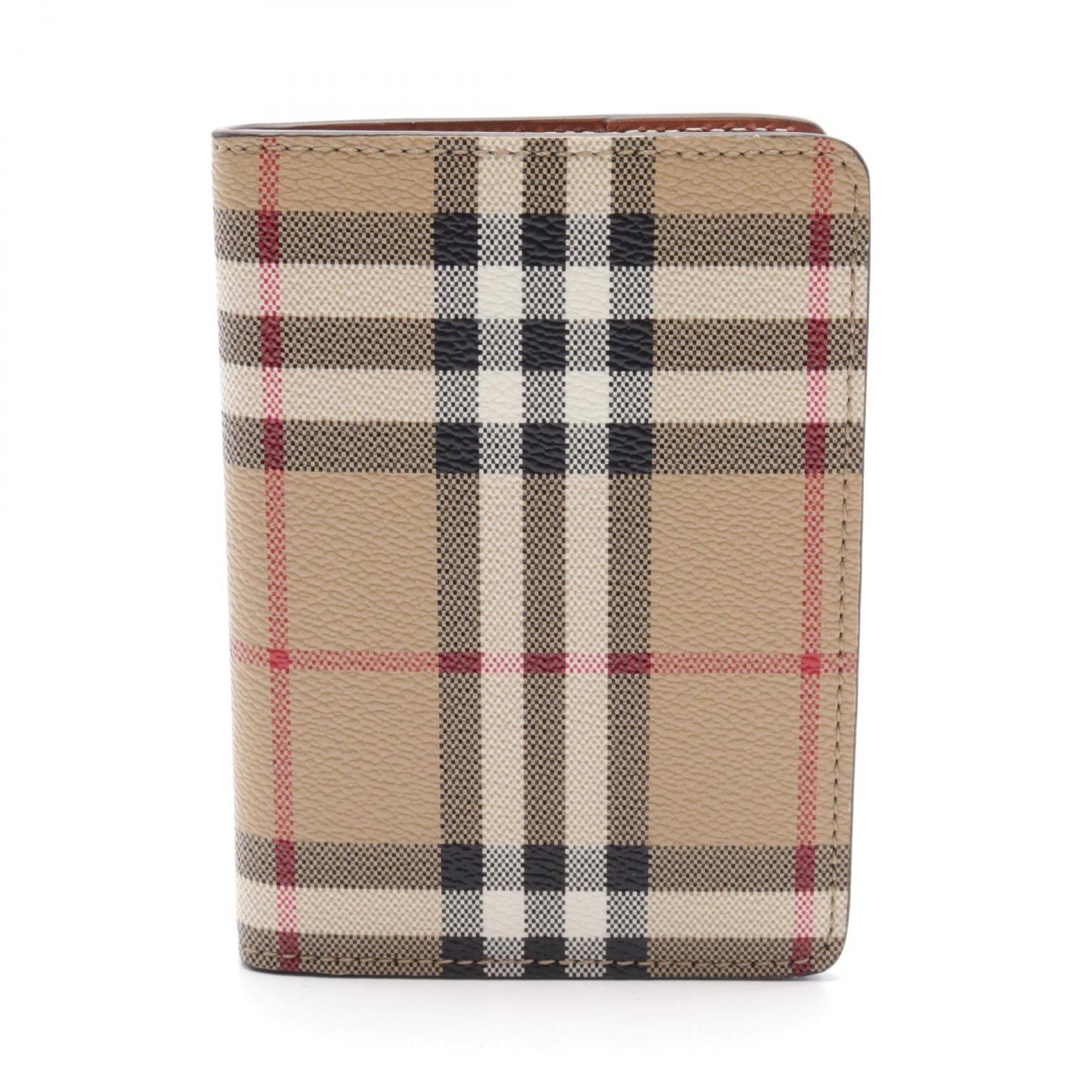 Burberry Archive Check Card Case PVC Canvas