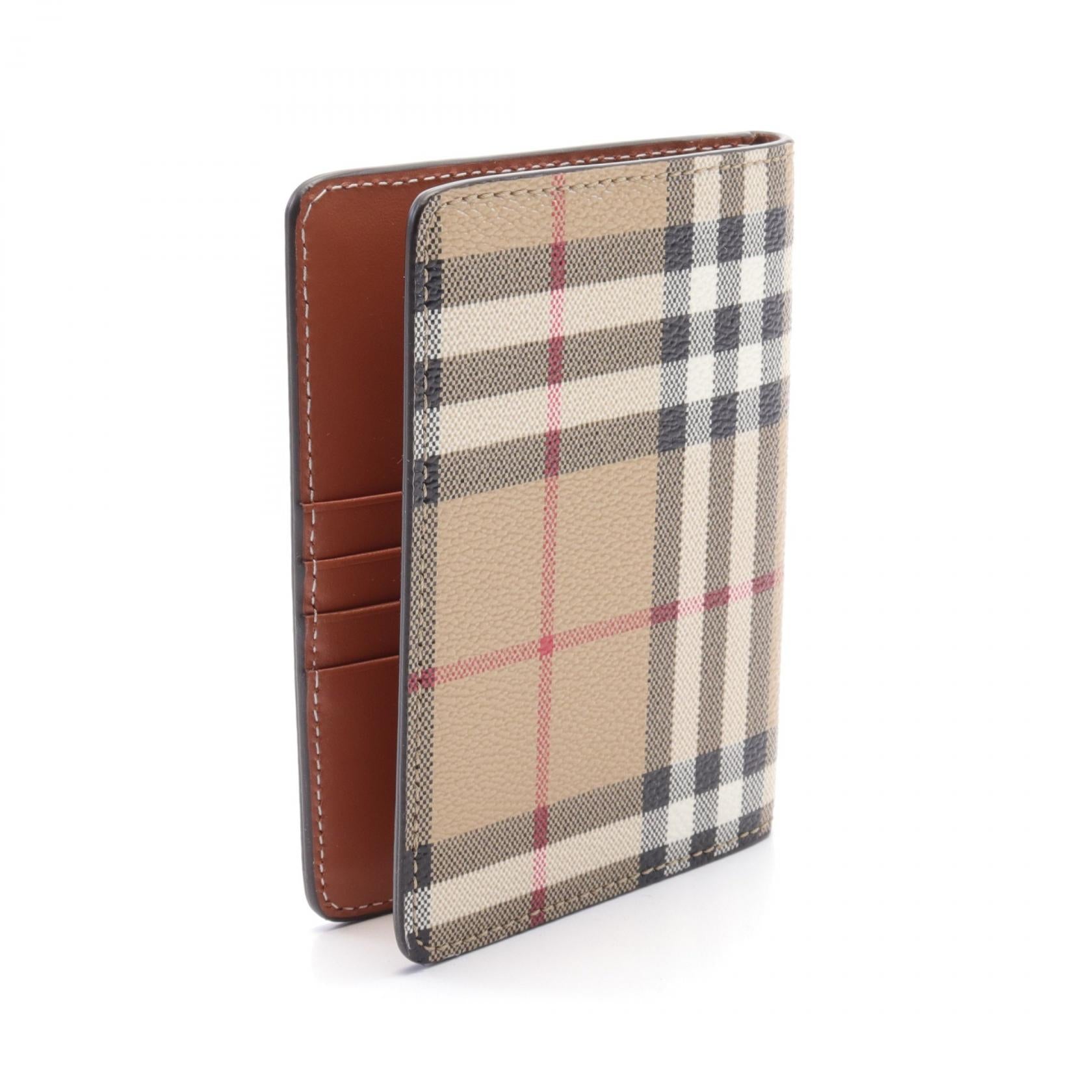 Burberry Archive Check Card Case PVC Canvas