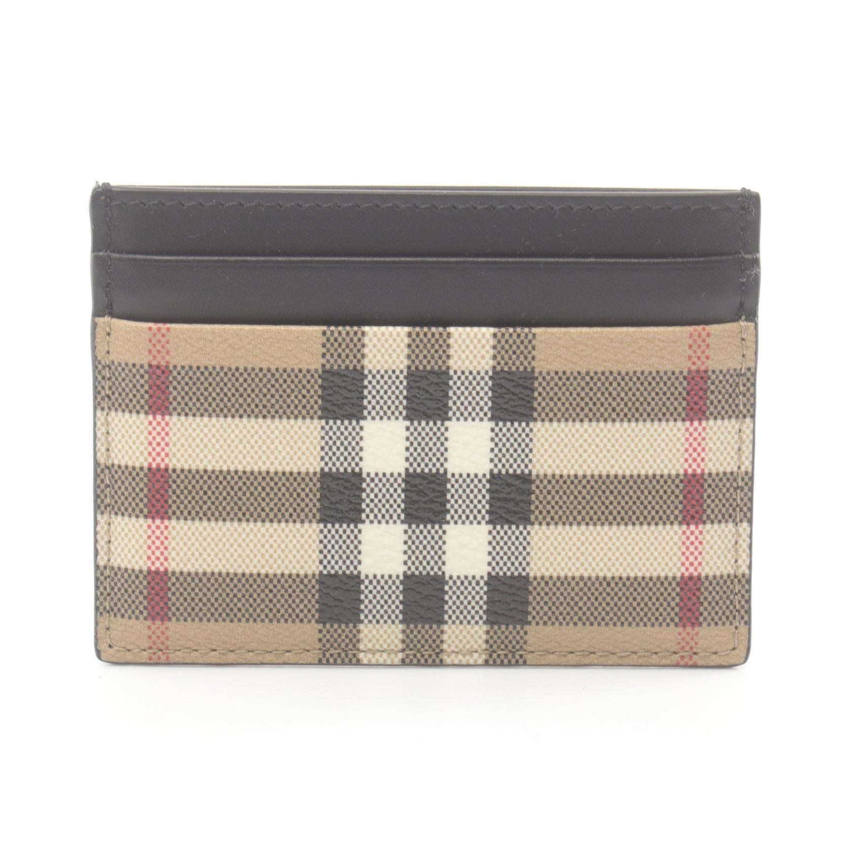 Burberry Vintage Check Card Case PVC Leather