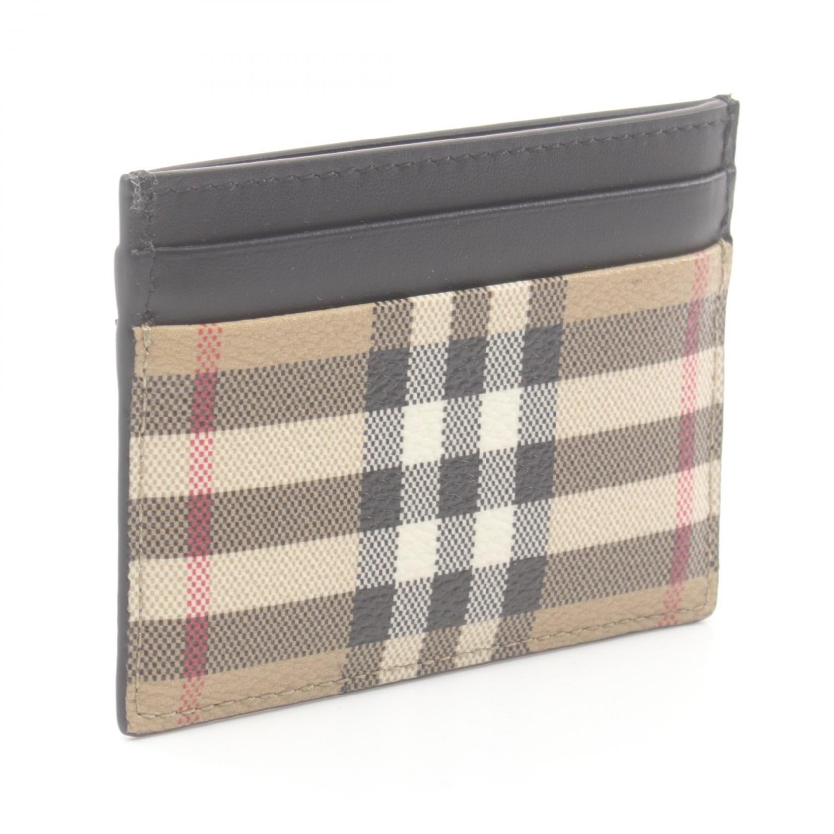 Burberry Vintage Check Card Case PVC Leather