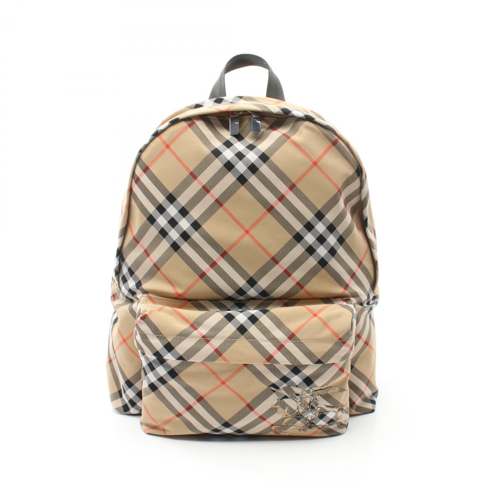 Burberry Canvas Backpack Beige Multicolor