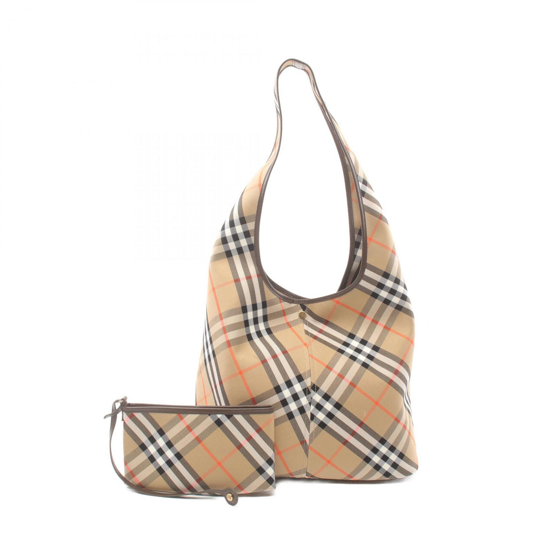 Burberry Vintage Check Canvas Leather Shoulder Bag