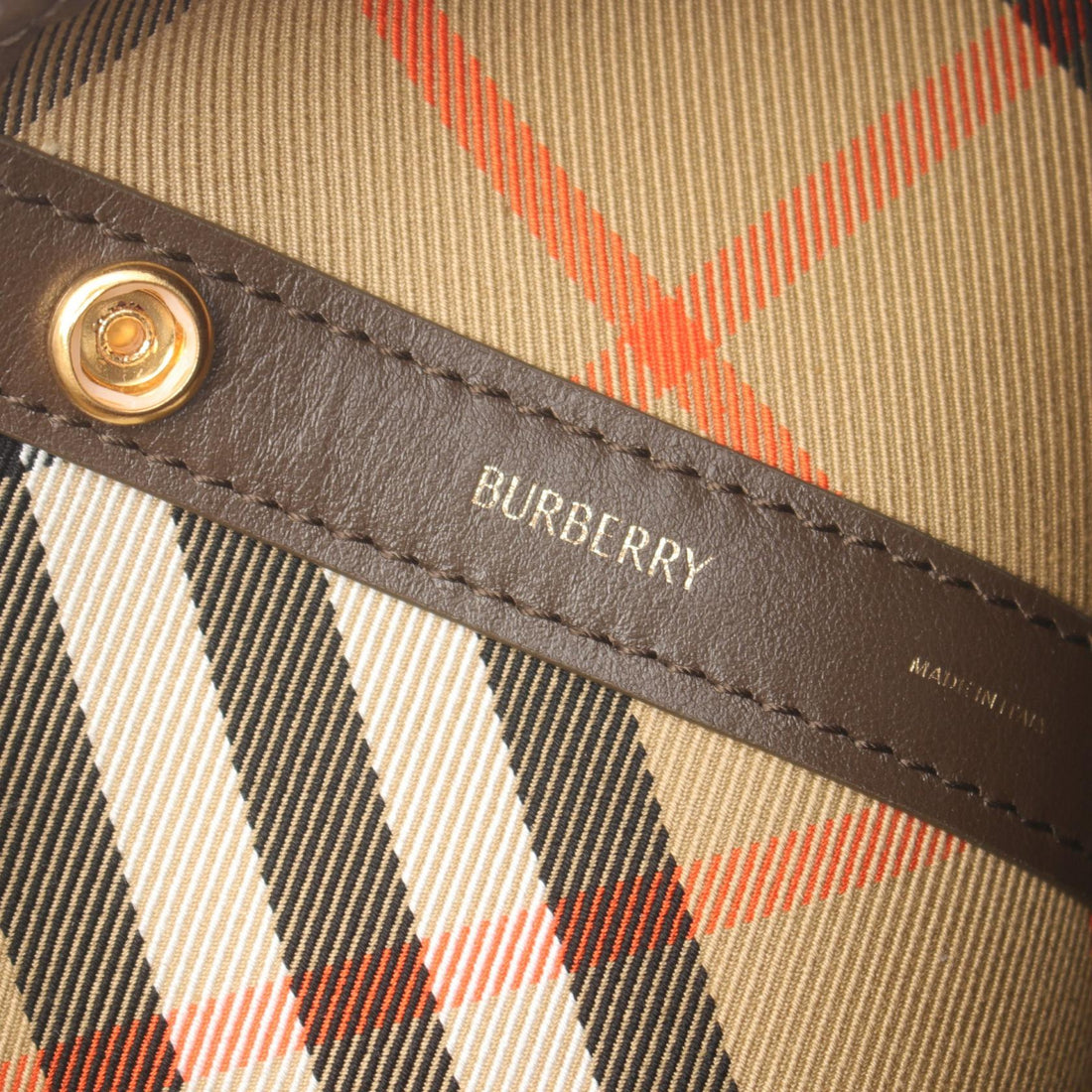 Burberry Vintage Check Canvas Leather Shoulder Bag