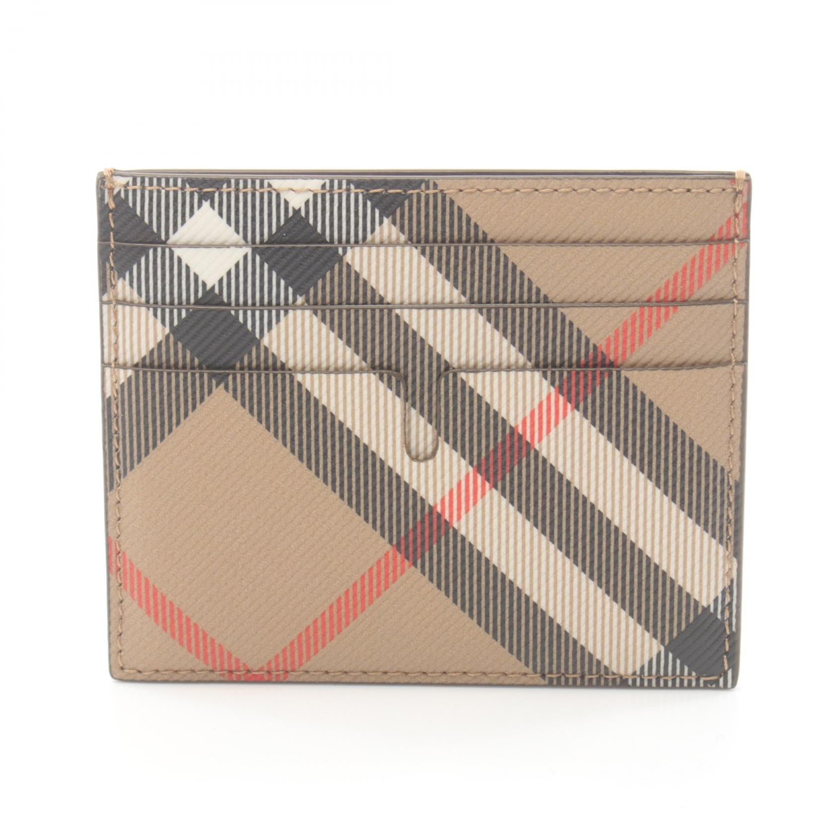 Burberry Vintage Check Card Case PVC Canvas