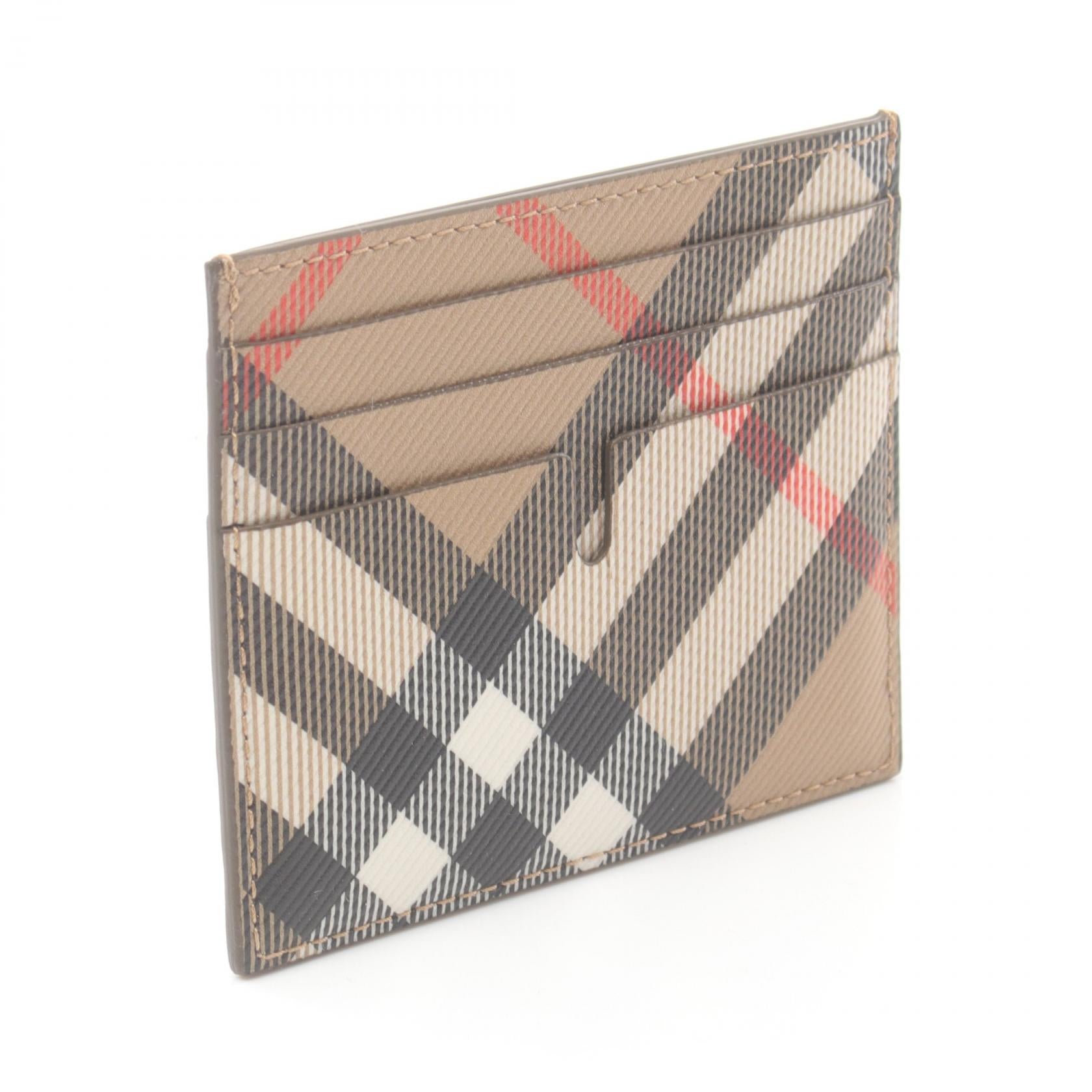 Burberry Vintage Check Card Case PVC Canvas