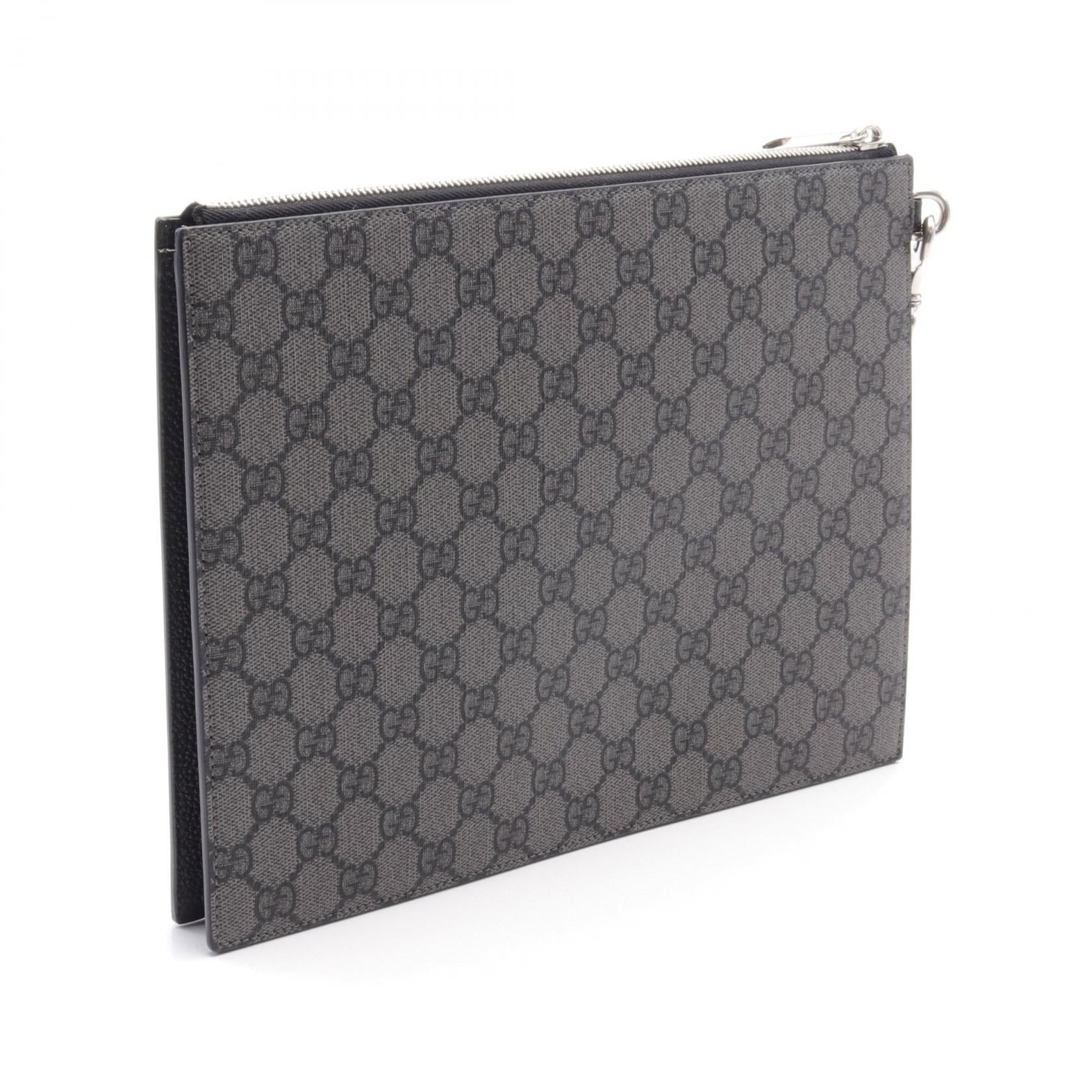 Gucci GG Supreme Clutch Bag PVC Leather