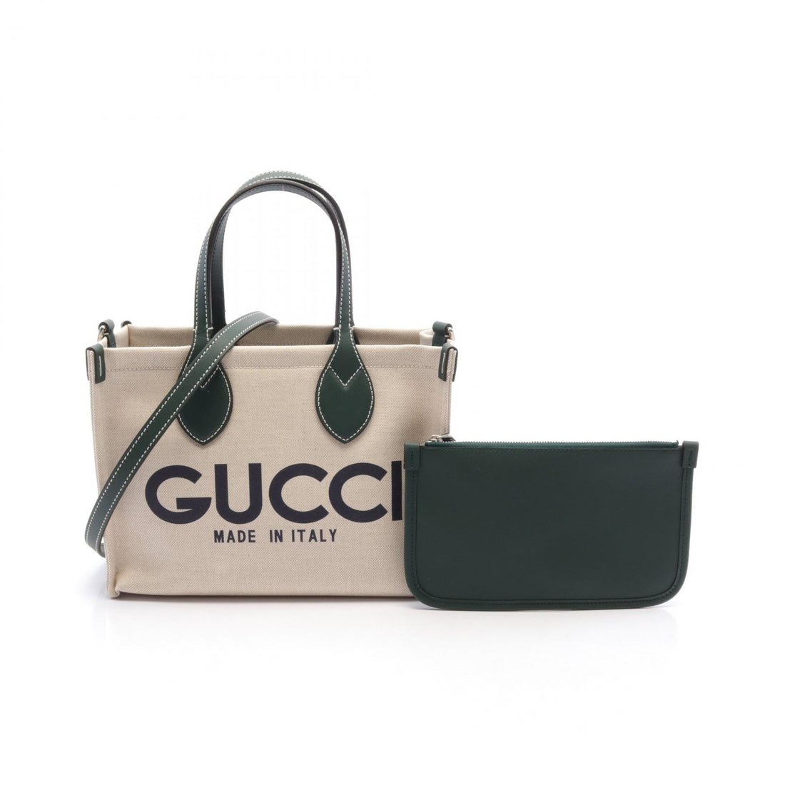 Gucci Canvas Leather Mini Tote Bag