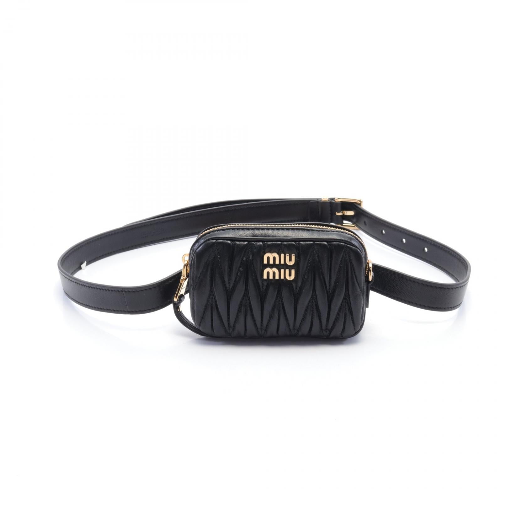 Miu Miu Leather Matelasse Waist Bag 5CC5682FPPF0002