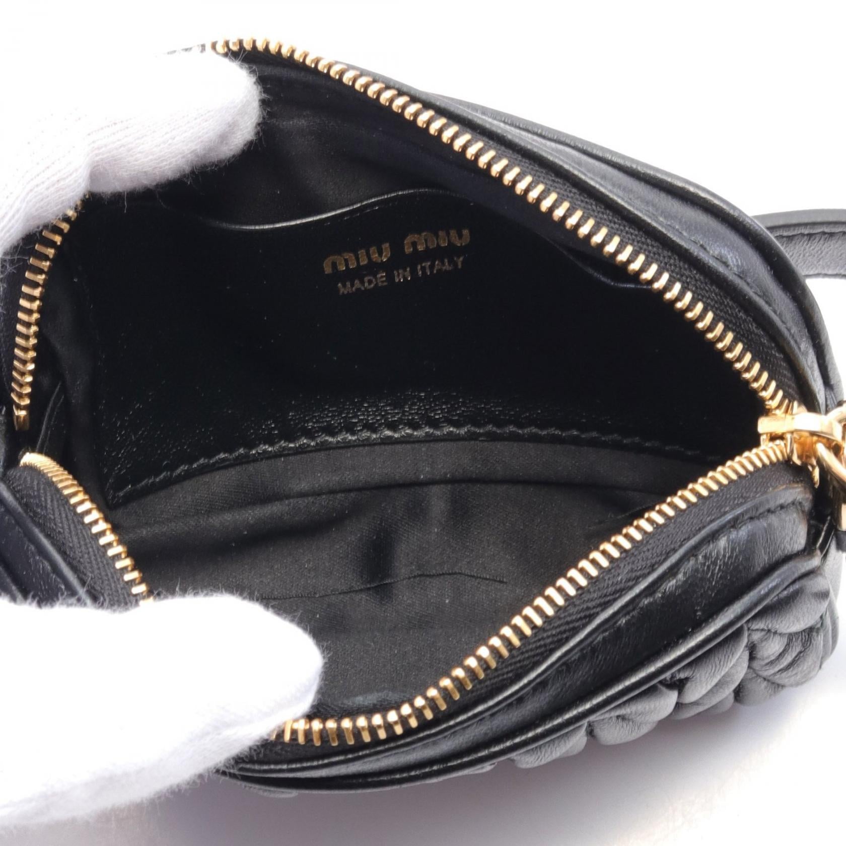 Miu Miu Matelasse Leather Waist Bag Black