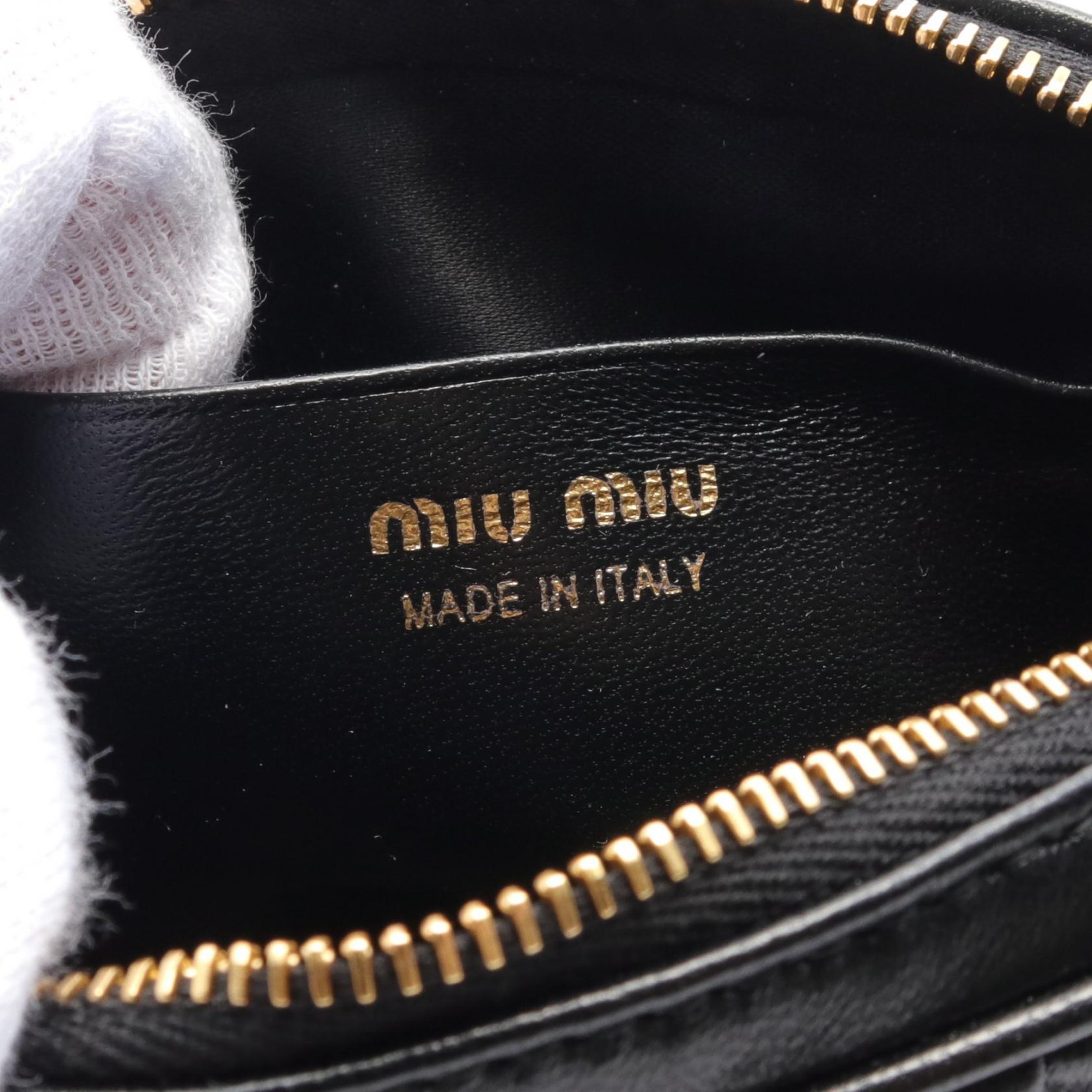 Miu Miu Matelasse Leather Waist Bag Black