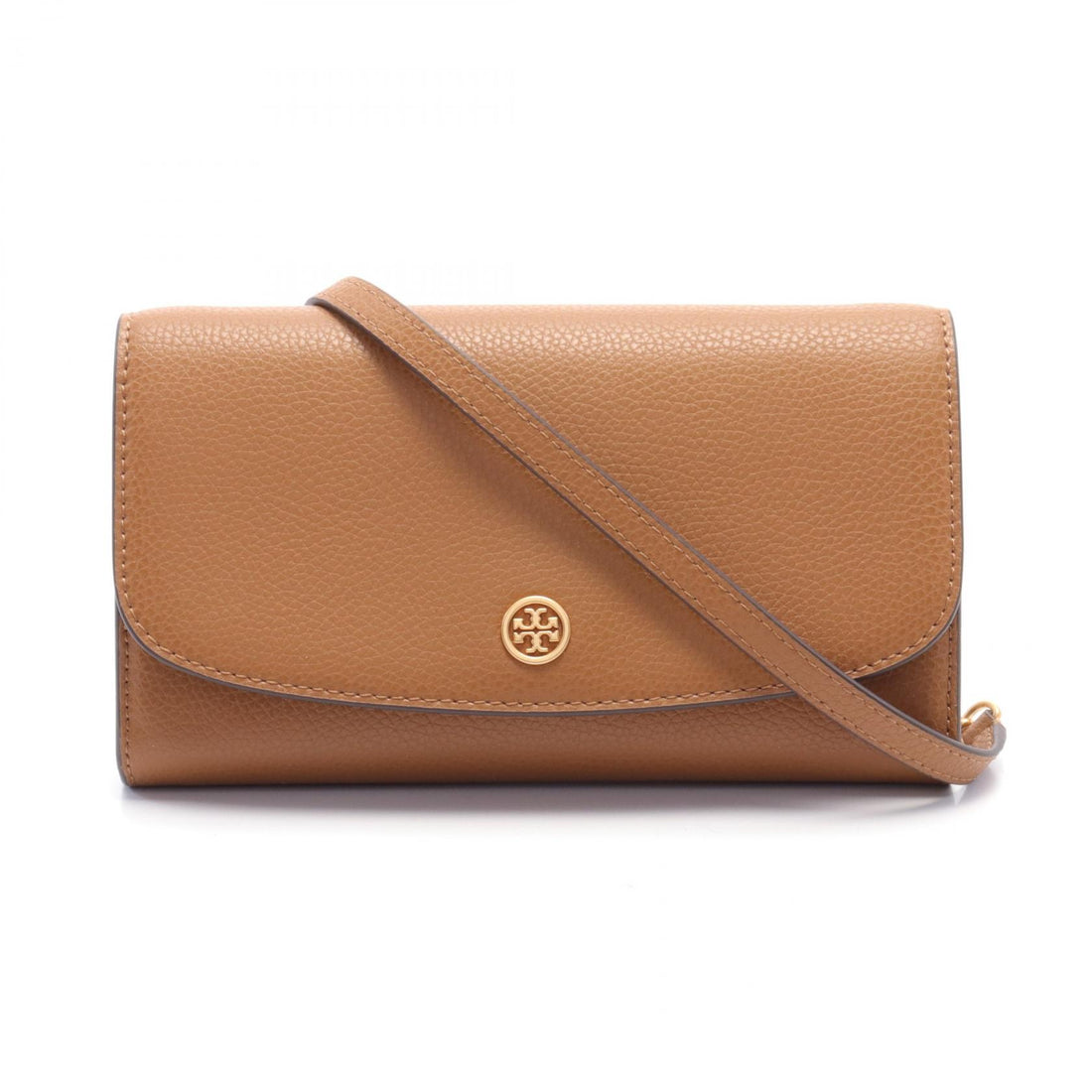 Tory Burch Robinson Leather Shoulder Bag Brown