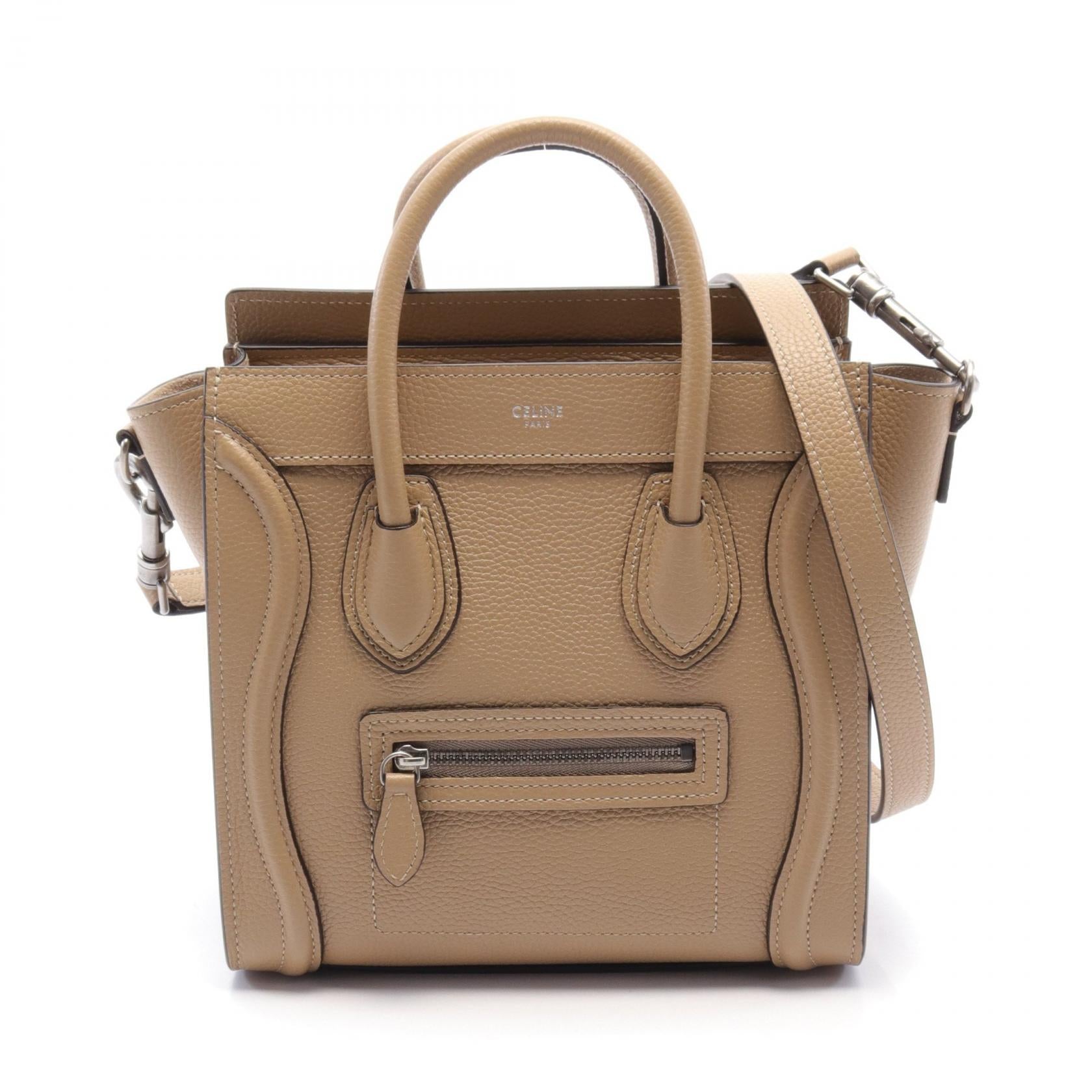 Celine Luggage Nano Shopper Leather Handbag