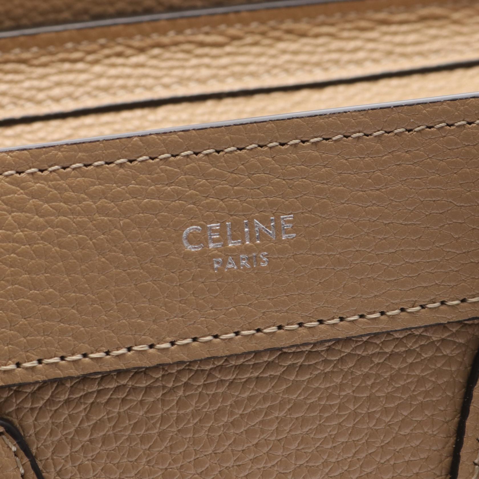 Celine Luggage Nano Shopper Leather Handbag