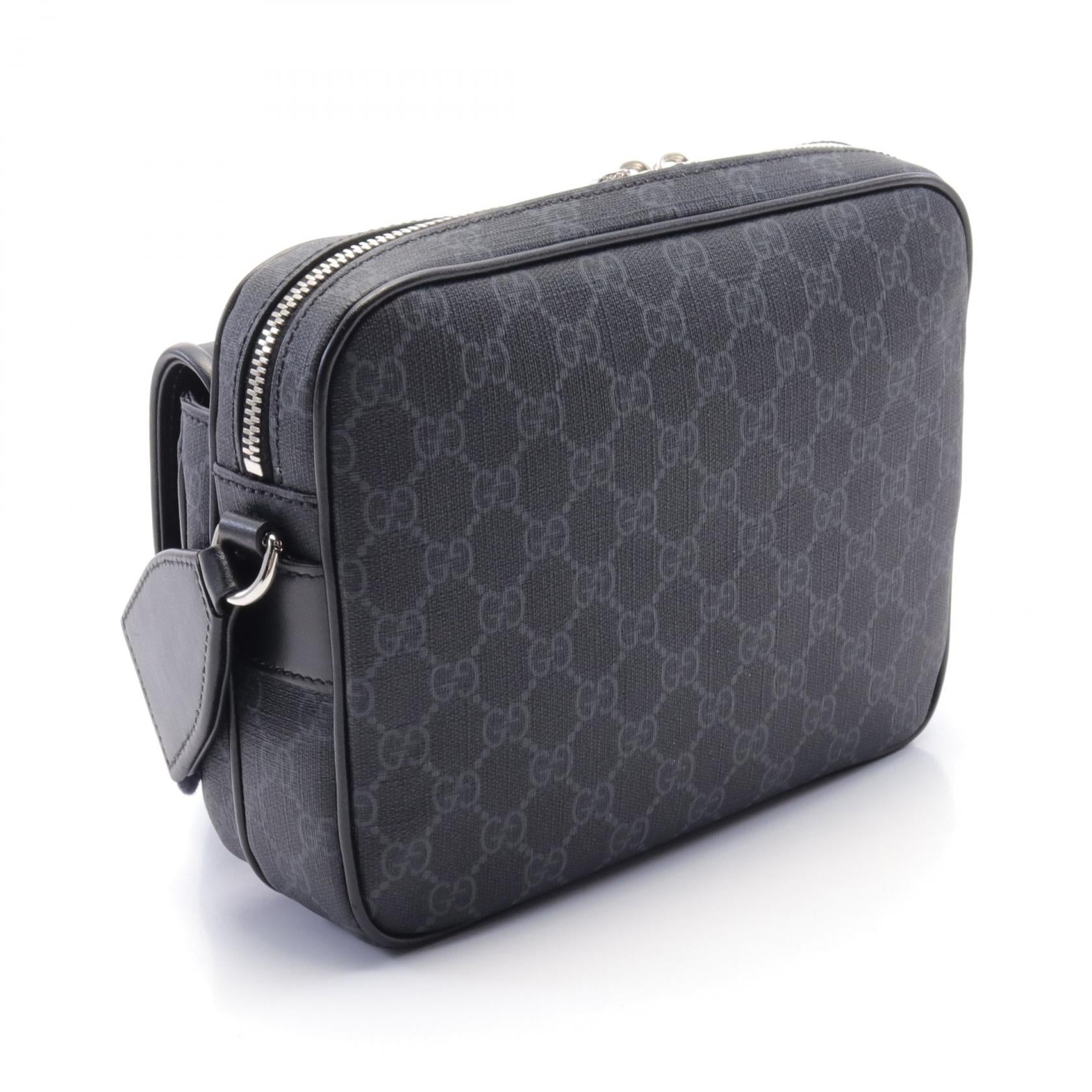 Gucci GG Supreme Small Crossbody Bag Black/Gray