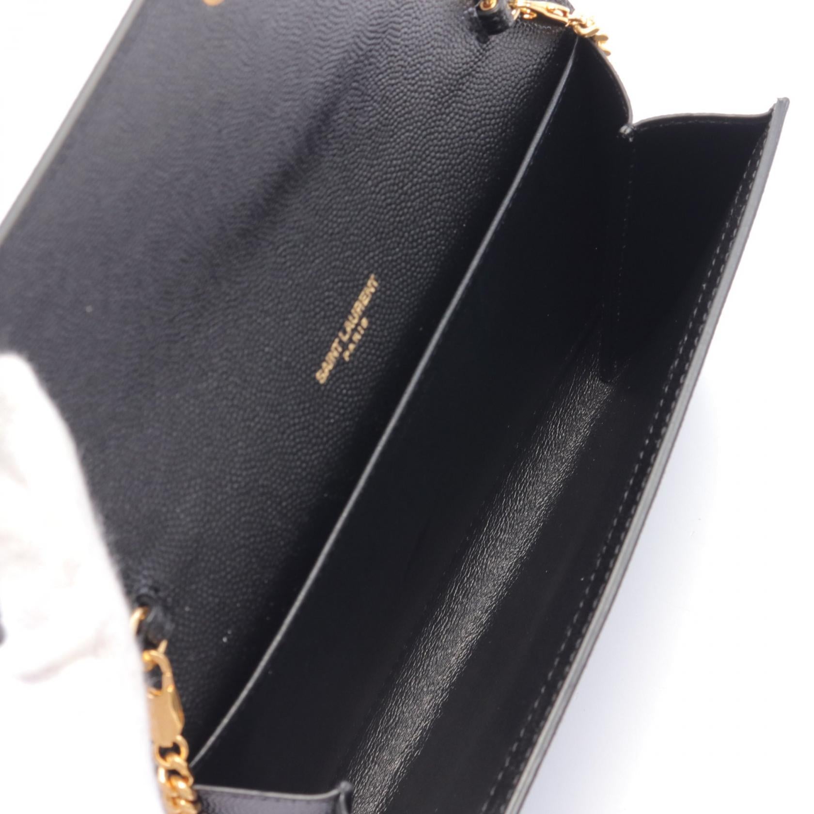 Saint Laurent Leather Uptown Shoulder Bag Black