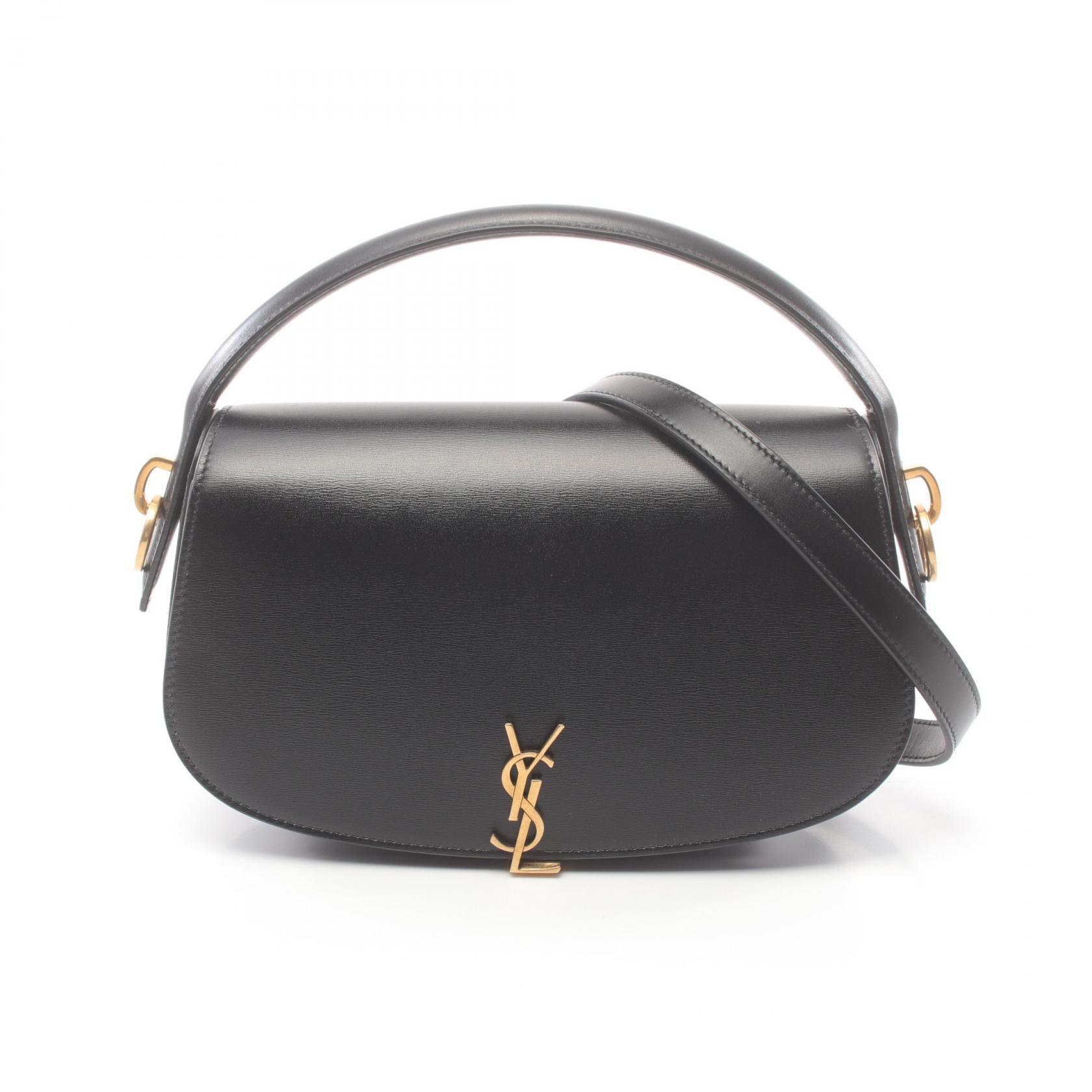 Saint Laurent Voltaire Leather Handbag Black