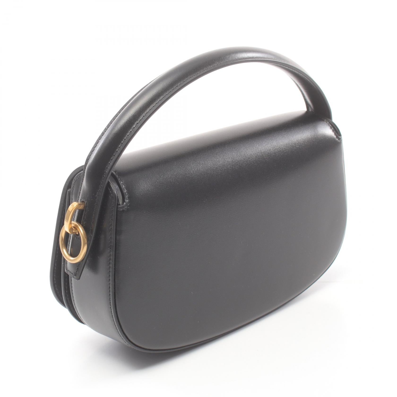 Saint Laurent Voltaire Leather Handbag Black