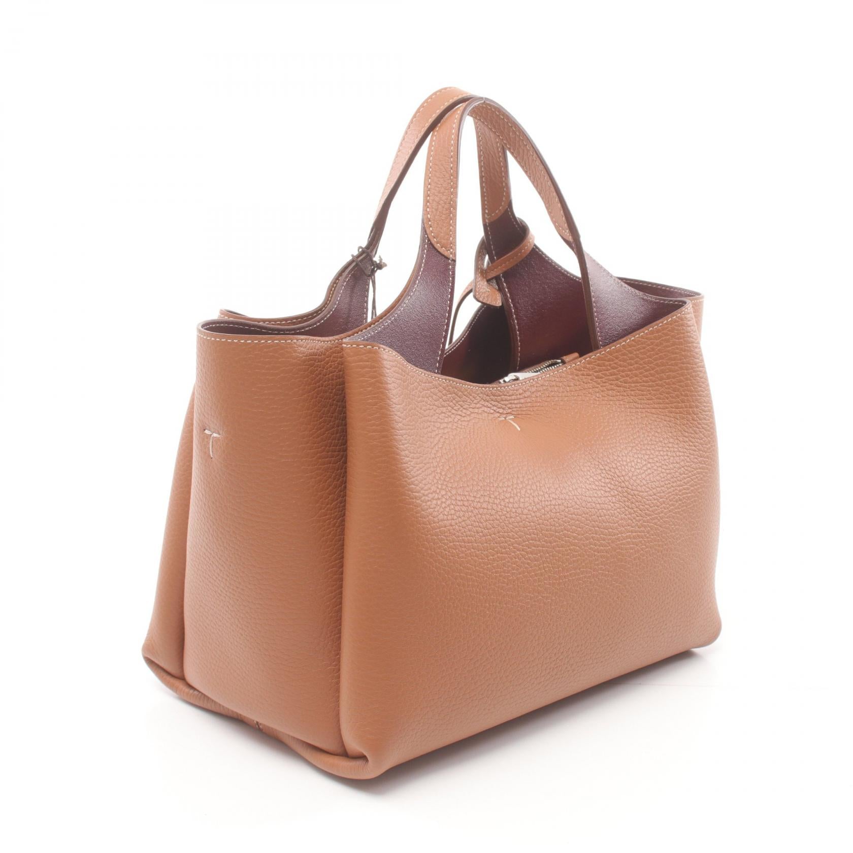 Tod's Leather Tote Bag Brown