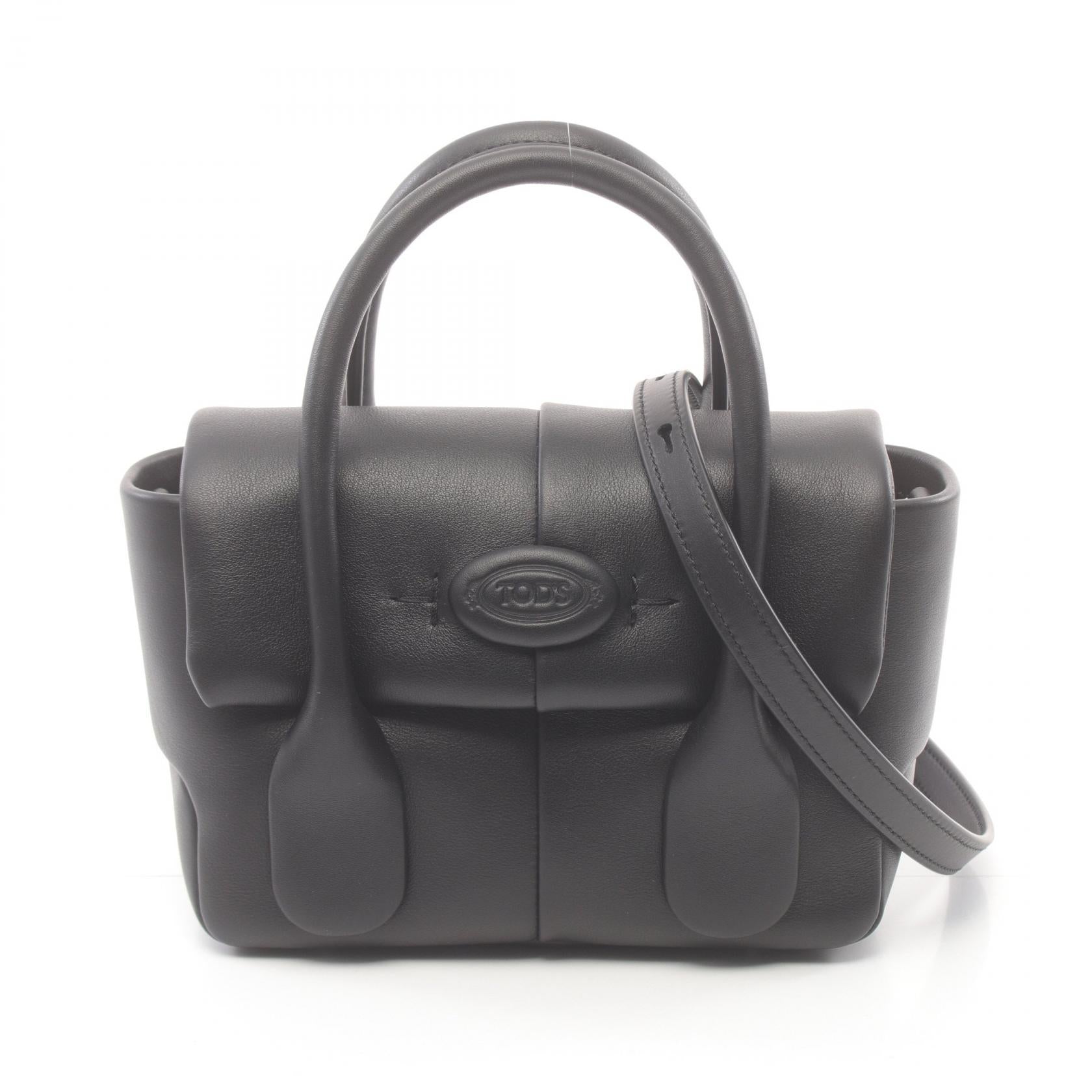 Tod's Leather Di Reverse Mini Handbag Black