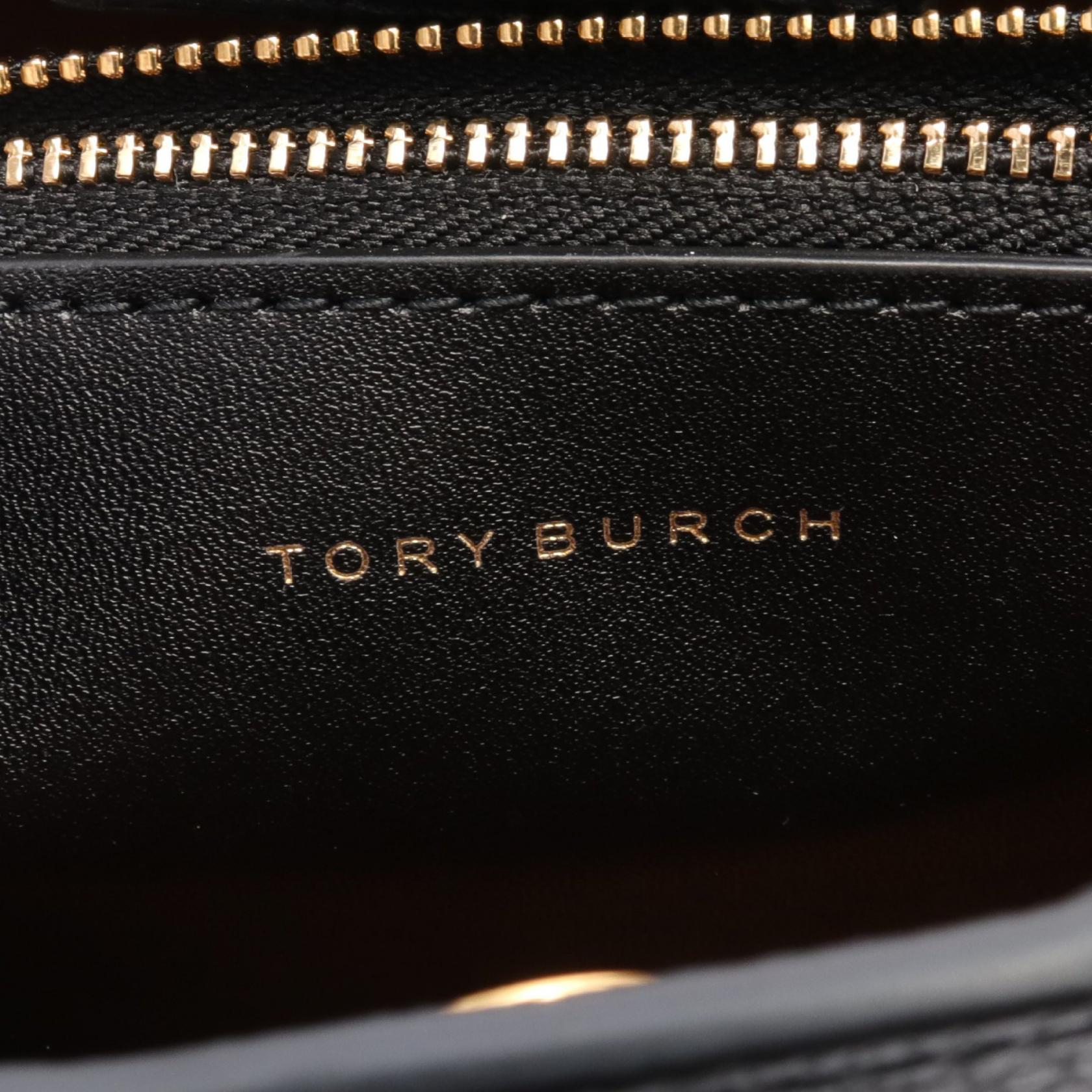 Tory Burch Robinson Leather Tote Bag Black