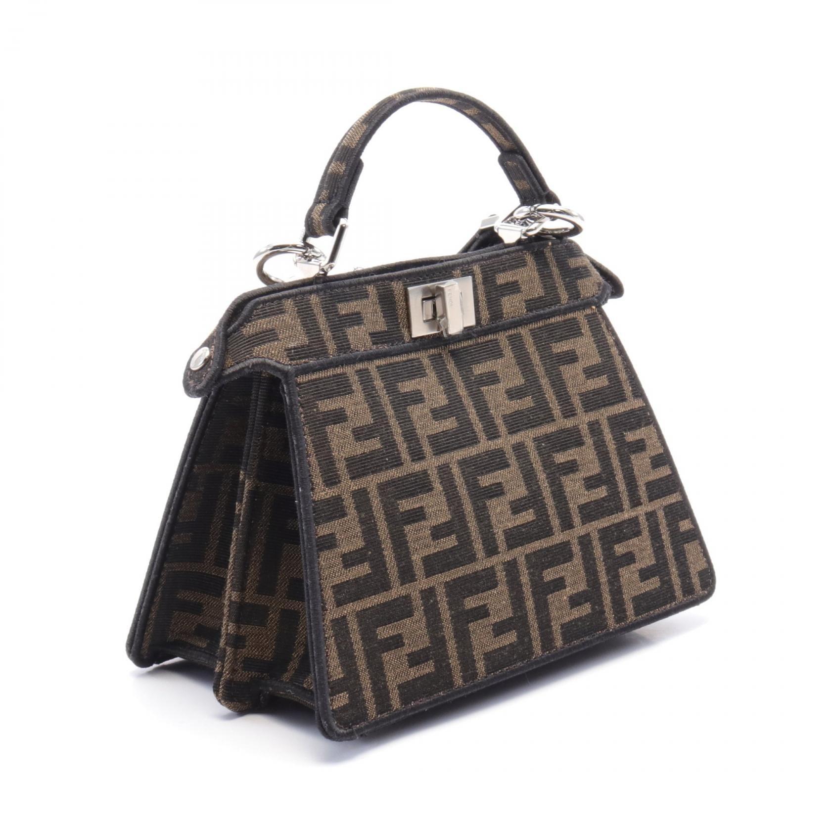 Fendi Peekaboo ISeeU Handbag Canvas Leather