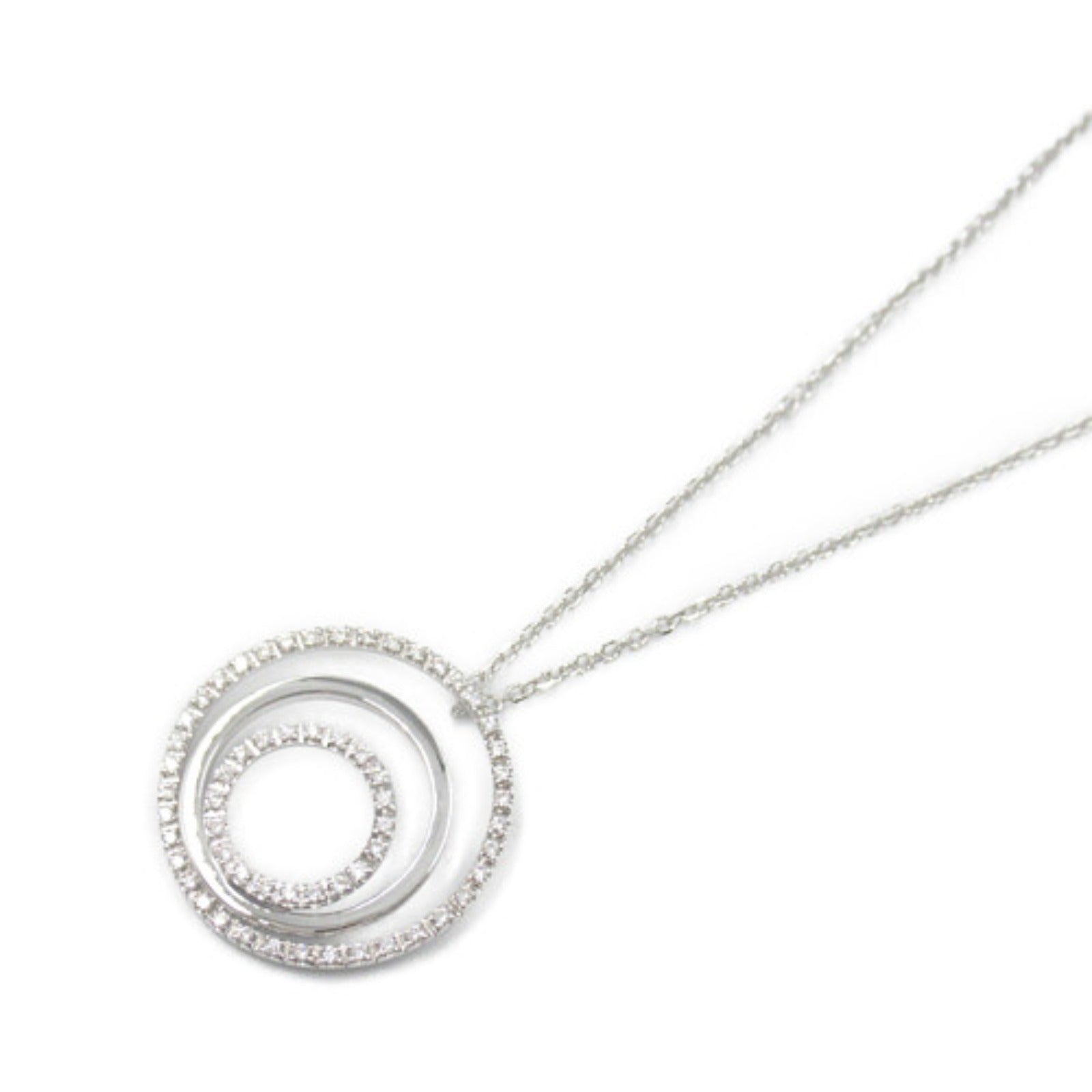 K18WG White Gold Diamond Necklace