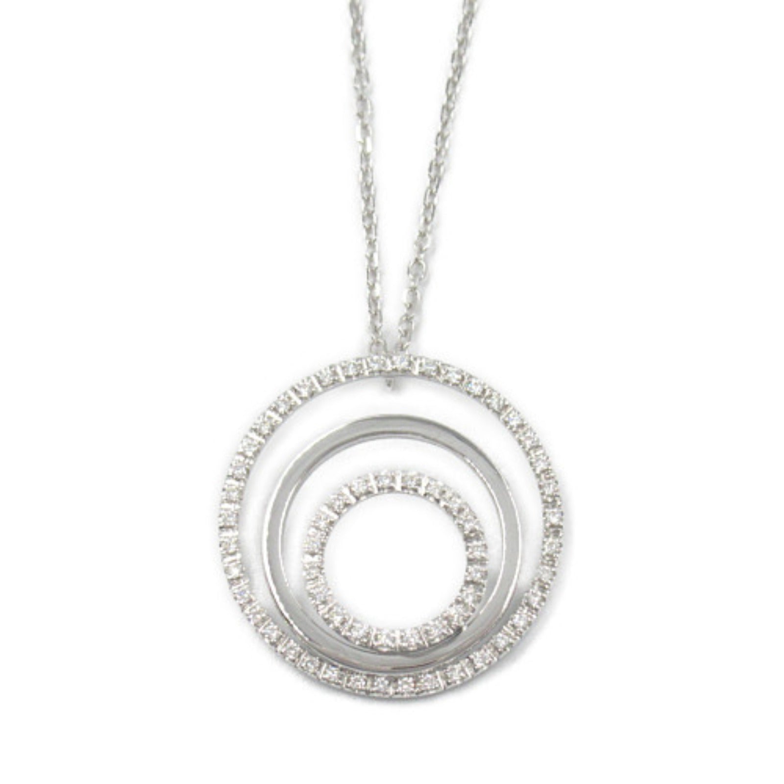 K18WG White Gold Diamond Necklace