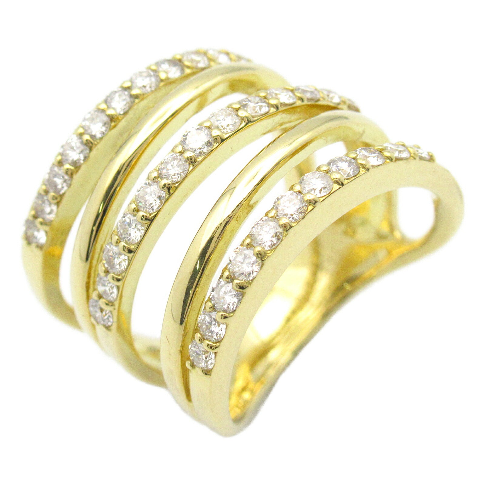 K18 Yellow Gold Diamond Ring Jewelry