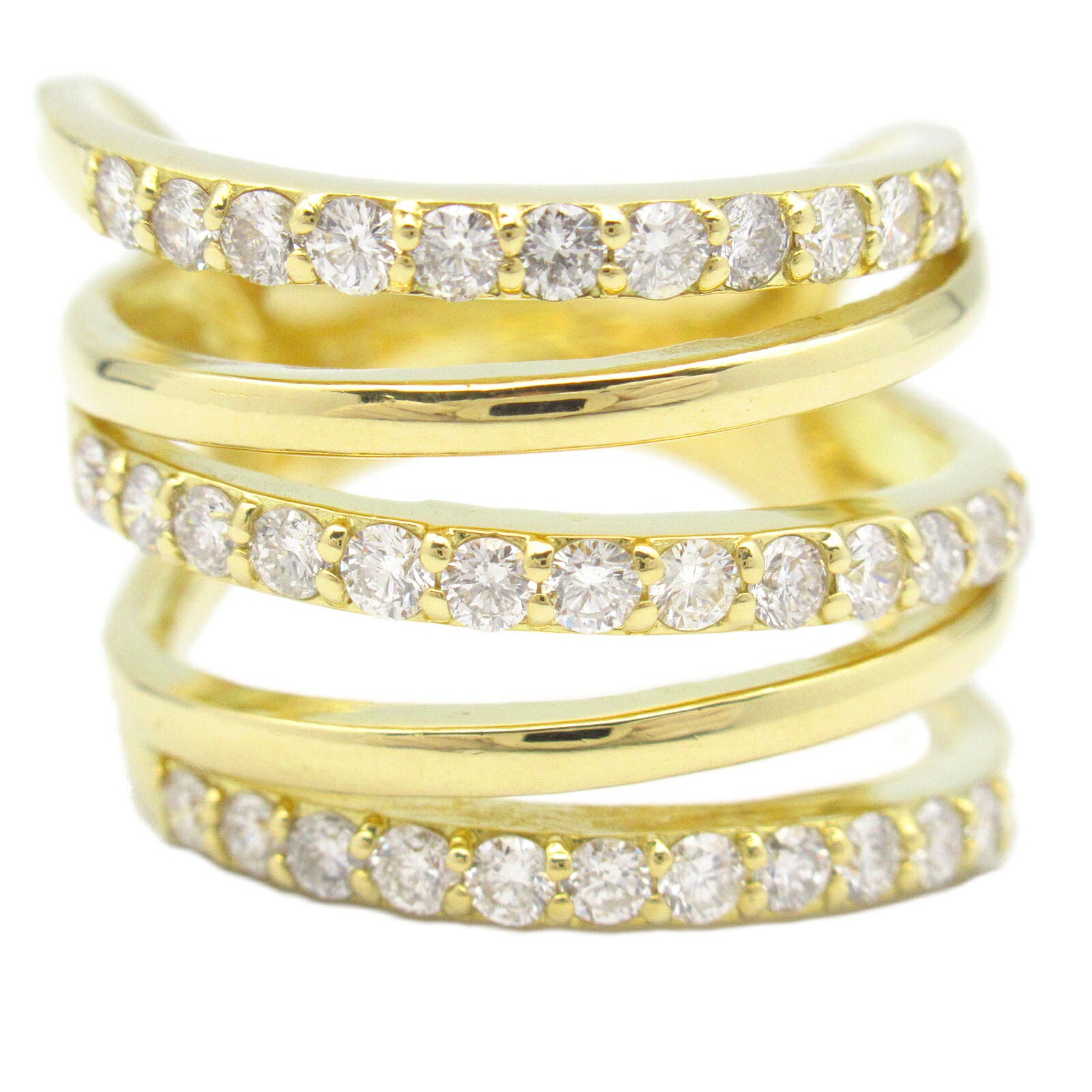 K18 Yellow Gold Diamond Ring Jewelry