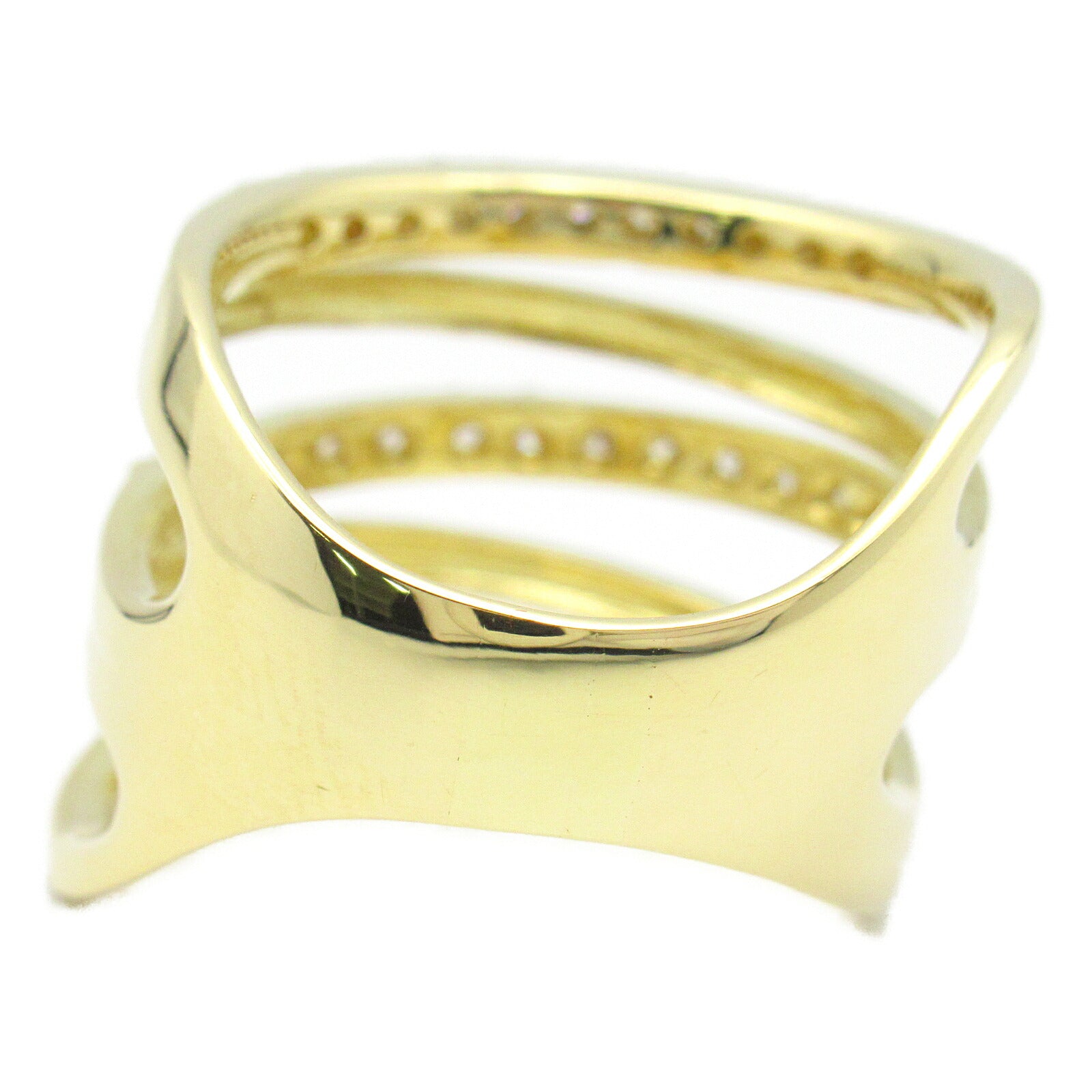 K18 Yellow Gold Diamond Ring Jewelry