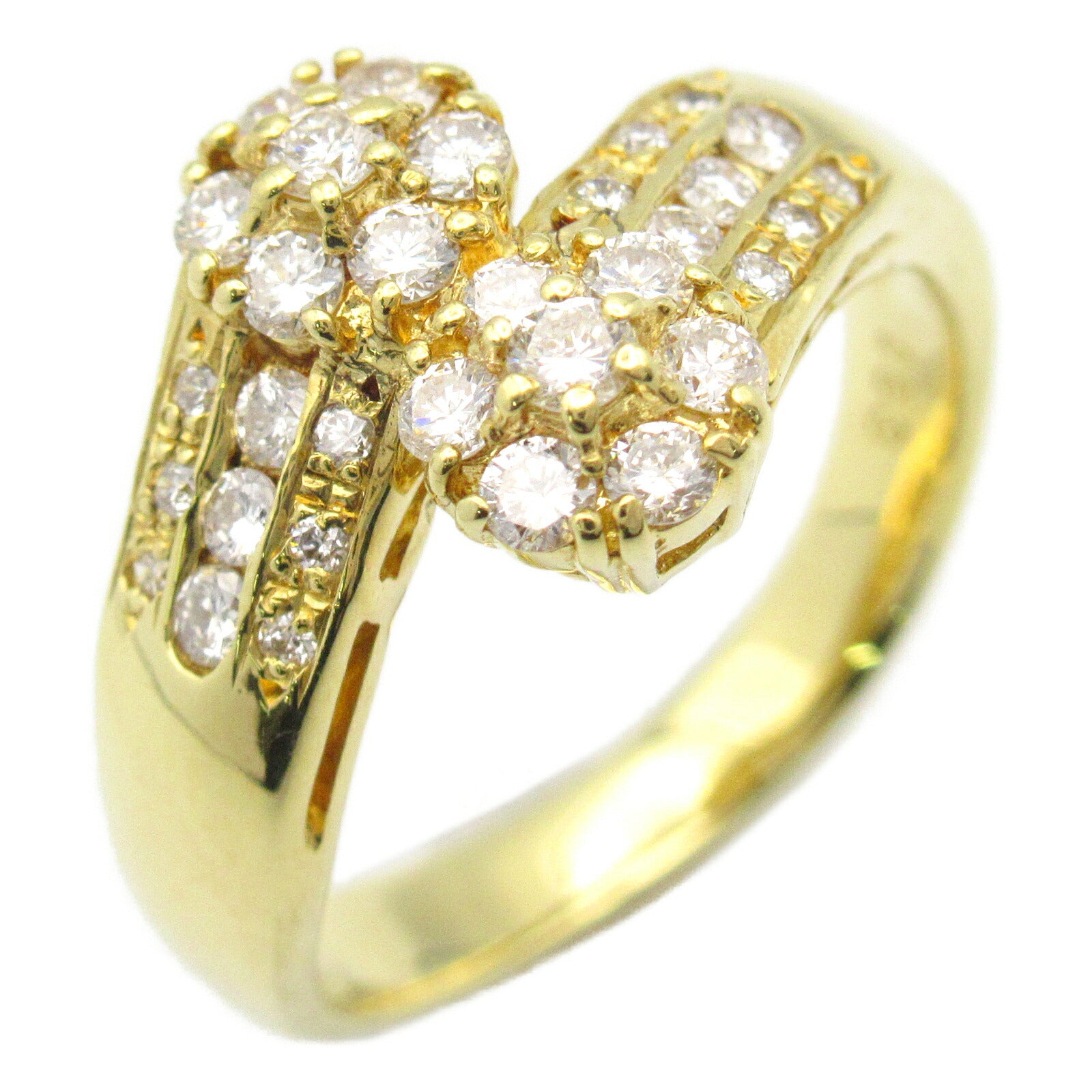 K18 Yellow Gold Diamond Ring Jewelry