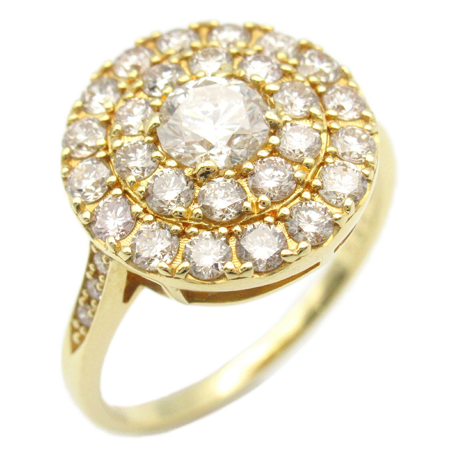 K18 Yellow Gold Diamond Ring Jewelry