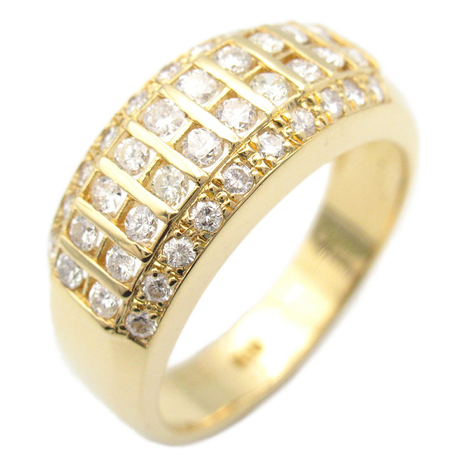 K18 Yellow Gold Diamond Ring Jewelry