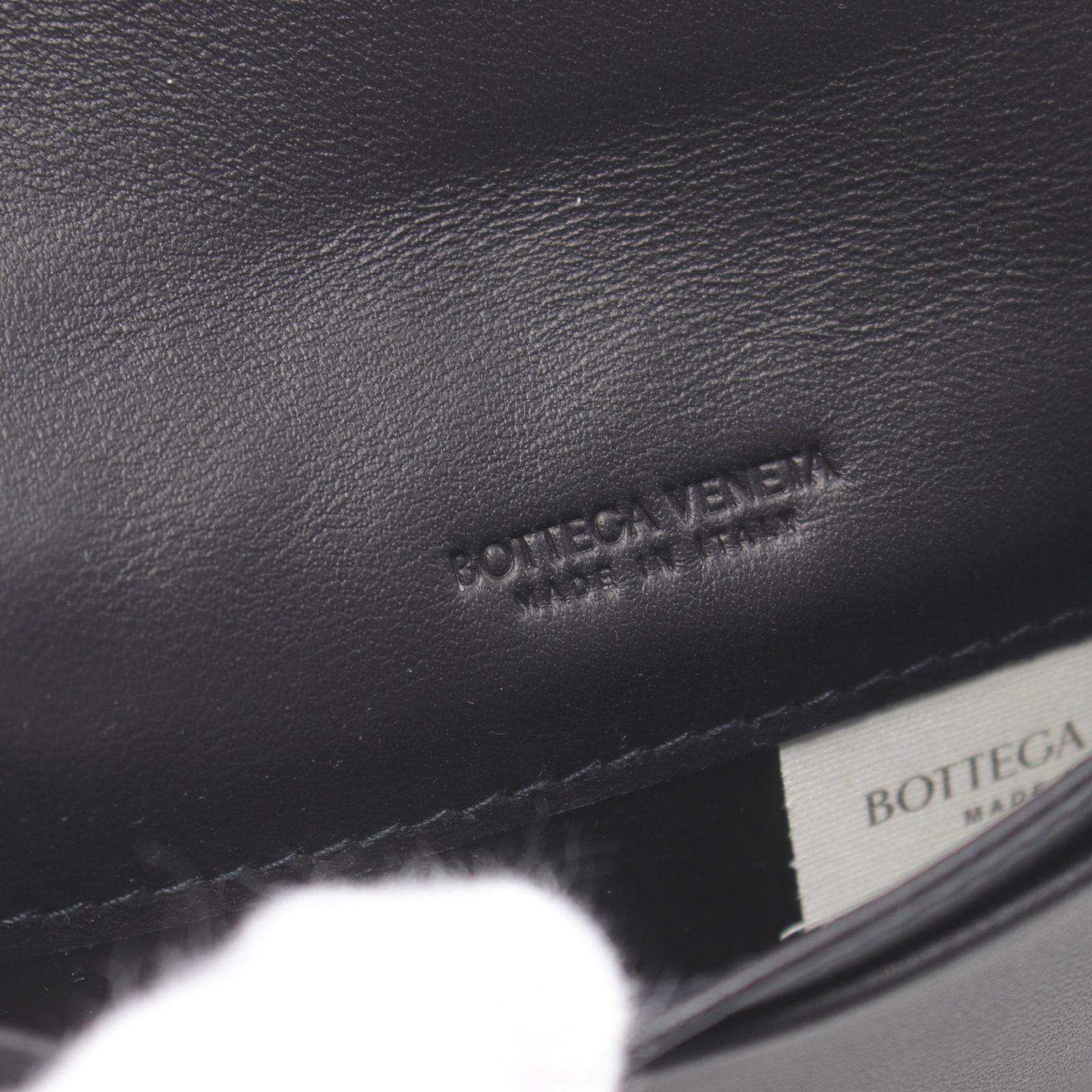 Bottega Veneta Leather Card Case Black