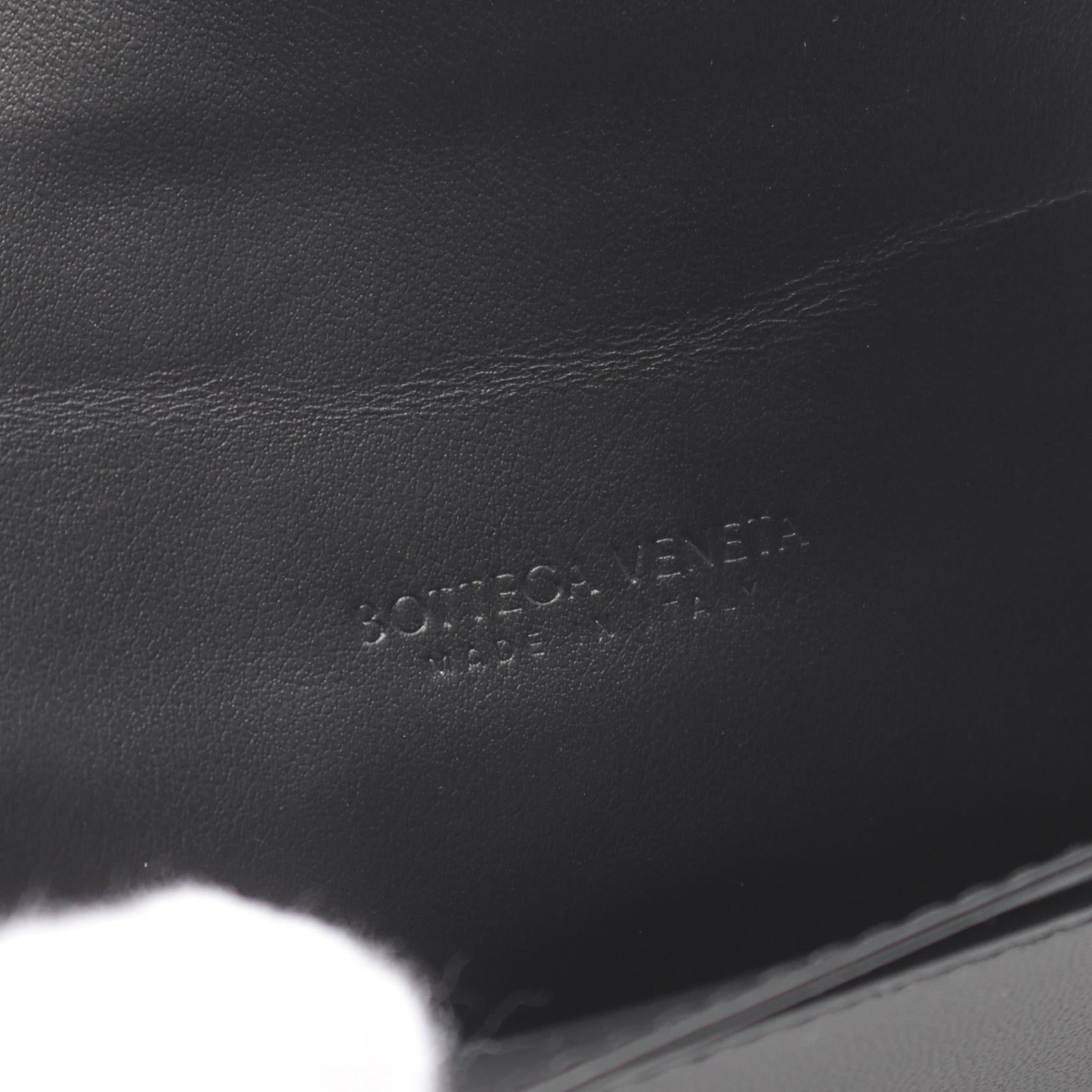 Bottega Veneta Leather Card Case Black