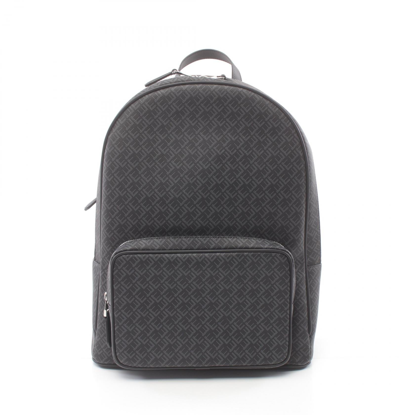 Dunhill Monogram Backpack PVC Leather Black